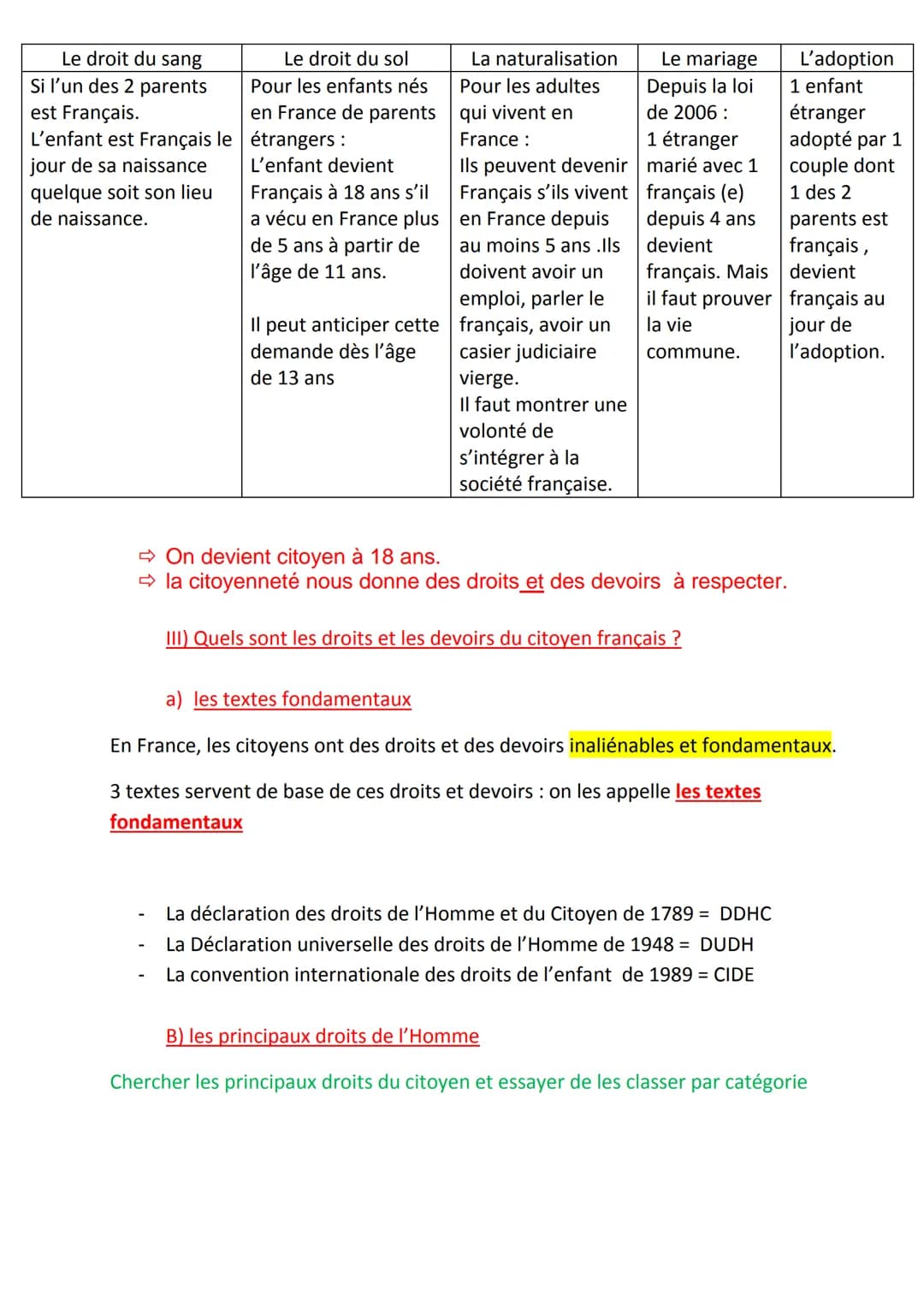 # LA CITOYENNETE FRANCAISE ET EUROPEENNE
Problématique: Quels sont les fondements de la République et de la
citoyenneté française et europé