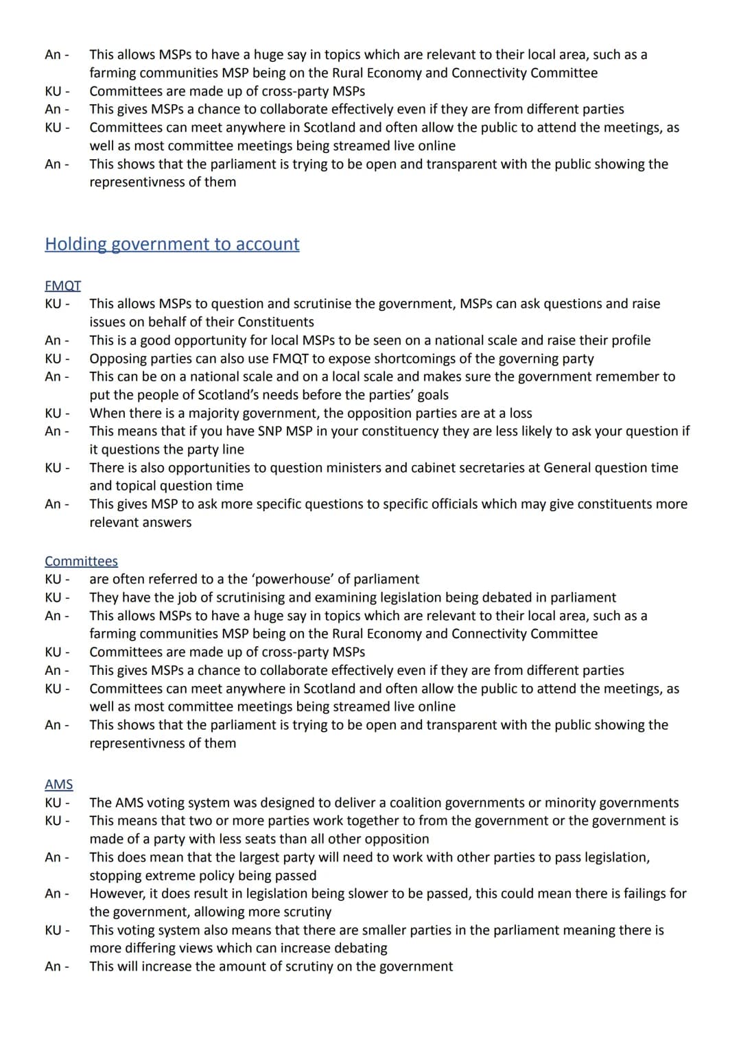 # UK Politics
Voting Systems
FPTP - Pros
KU Simple to use, straightforward, example, 2010 UK GE, Margaret Curran elected MP for Glasgow ea