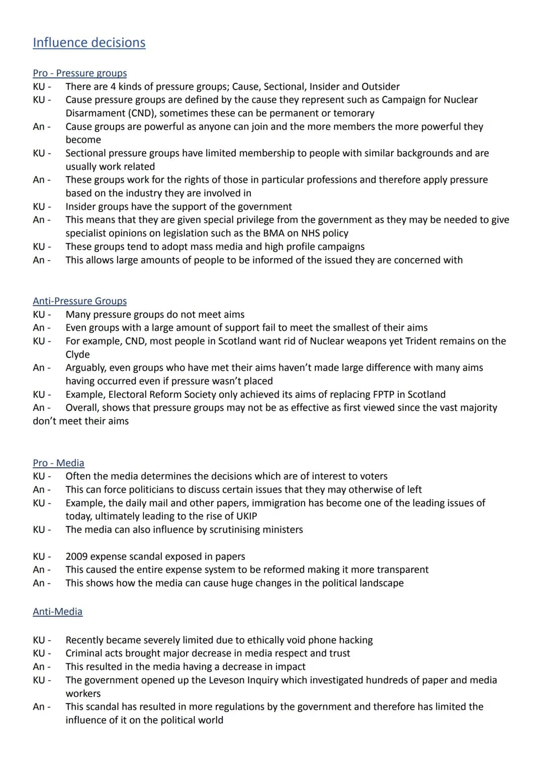 # UK Politics
Voting Systems
FPTP - Pros
KU Simple to use, straightforward, example, 2010 UK GE, Margaret Curran elected MP for Glasgow ea
