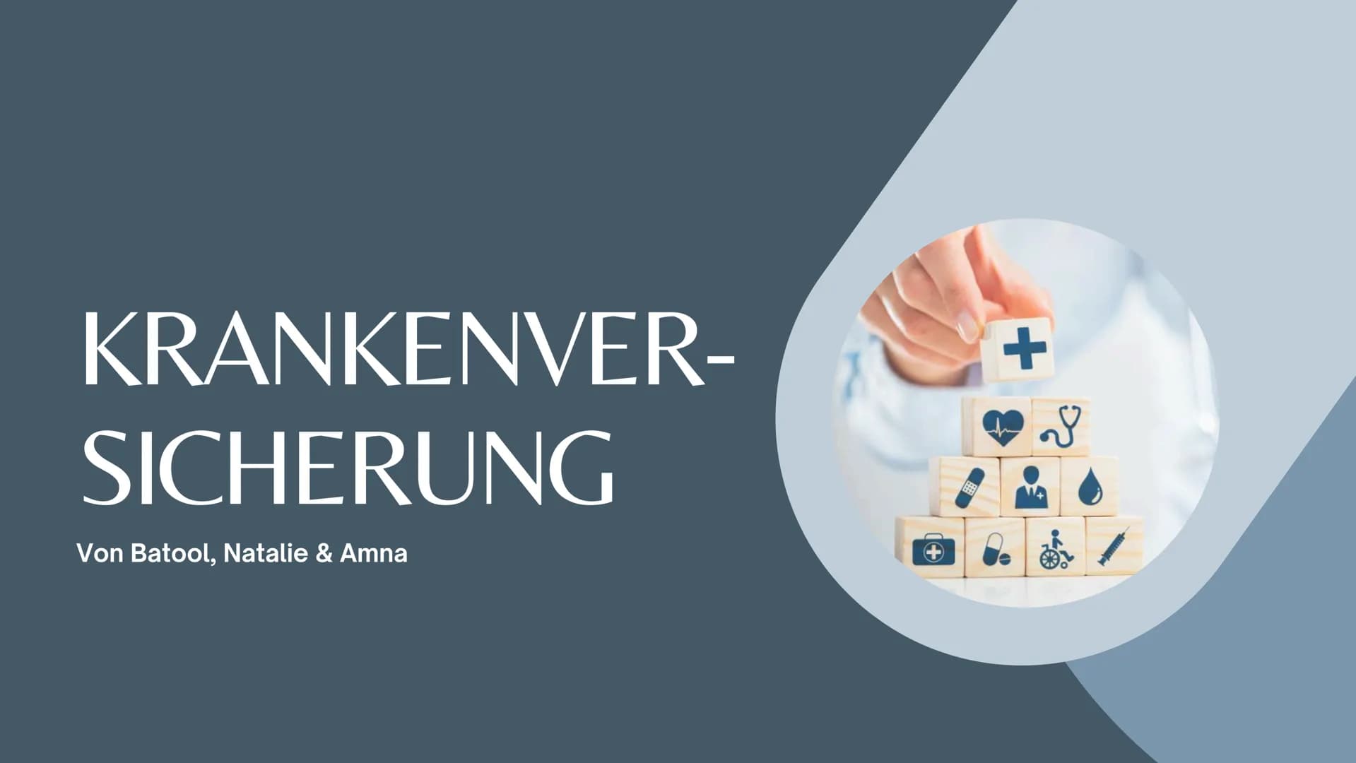 # KRANKENVER-
SICHERUNG
Von Batool, Natalie & Amna Inhalt
• Definition
• Funktion
• Arten der Krankenversicherung
• Beitragsbemessungsgren