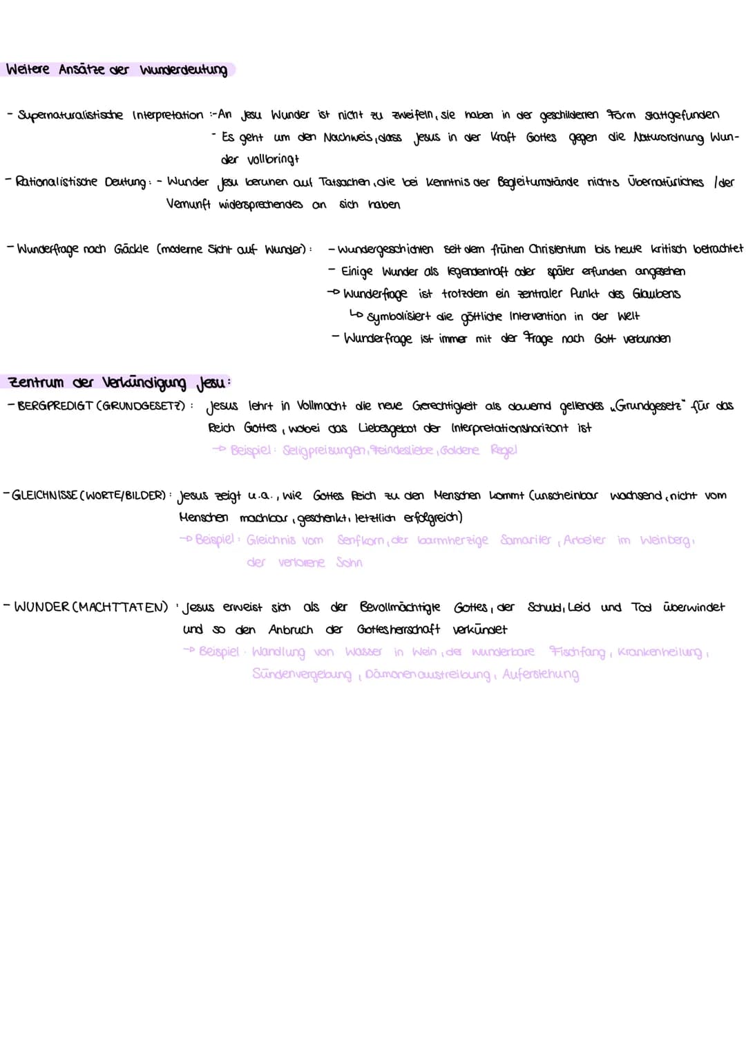 religion
abitur lernzettel # 1
Q1.1: Leben und Verkundigung Jesu-wozu ermutigt Jesus uns und was mutet er uns zu?
→ HISTORIZITAT UND AUTHE