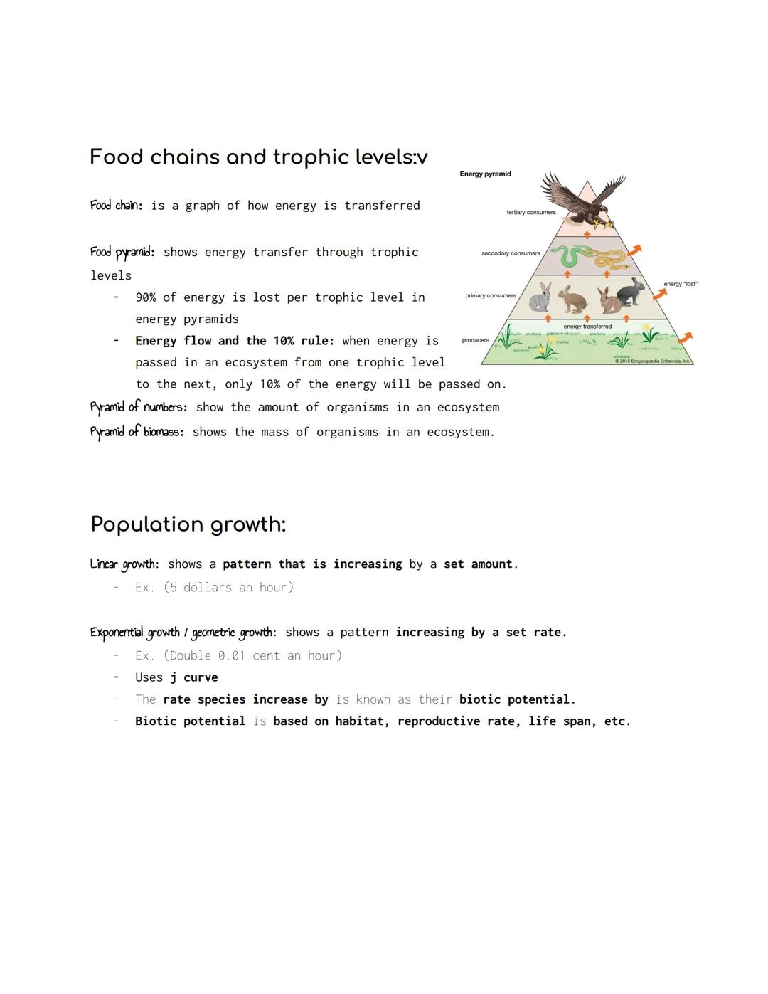 Biology Honors
# Ecology & Animal Behavior notes
May 7
Ecology: the study of the interactions between organisms and their environments,
f