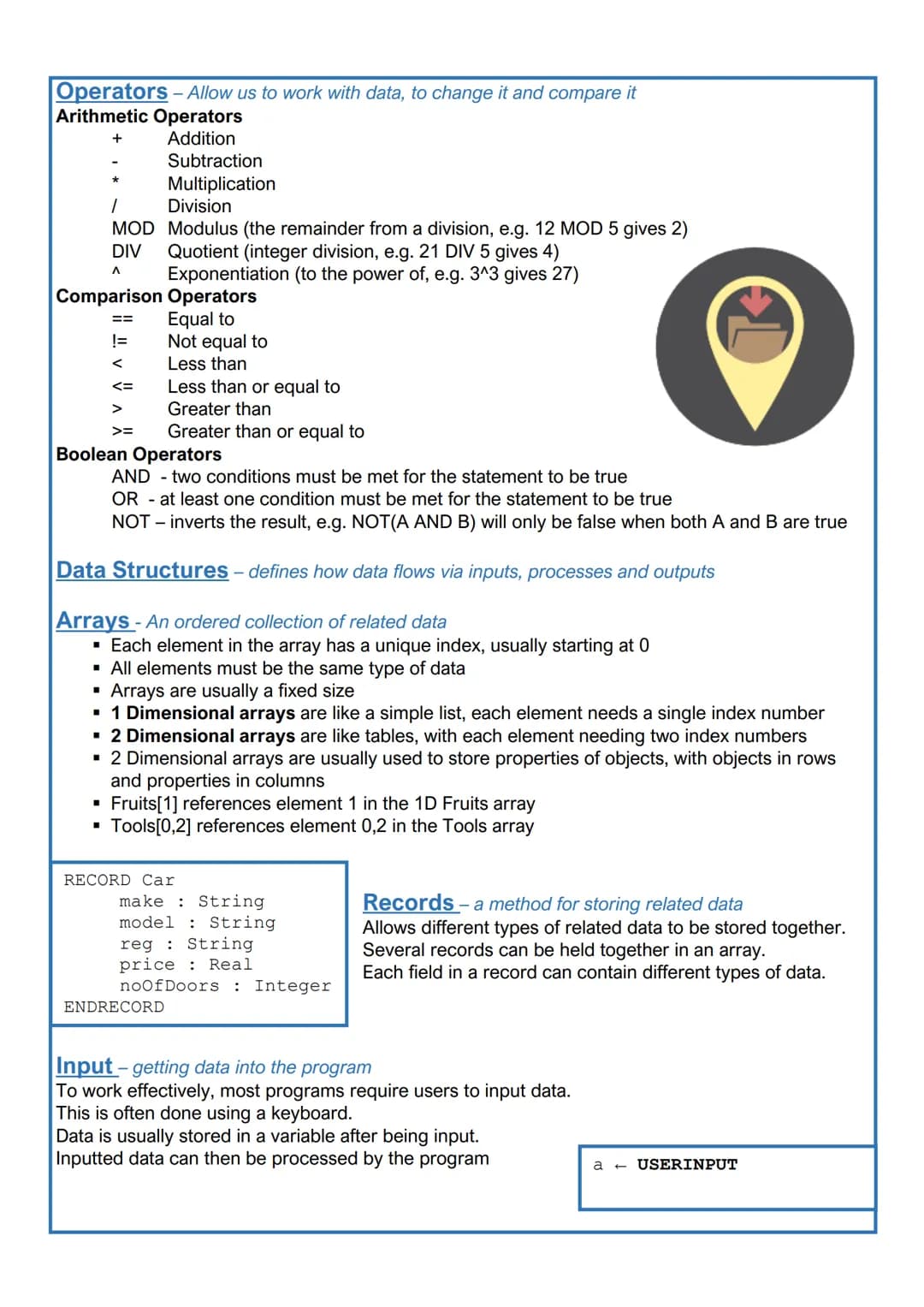 # AQA GCSE Computer
Science (8525)
Paper 1: Computational Thinking
And Programming Skills
★
-
Revision Booklet # Topic 1: Fundamentals of Al