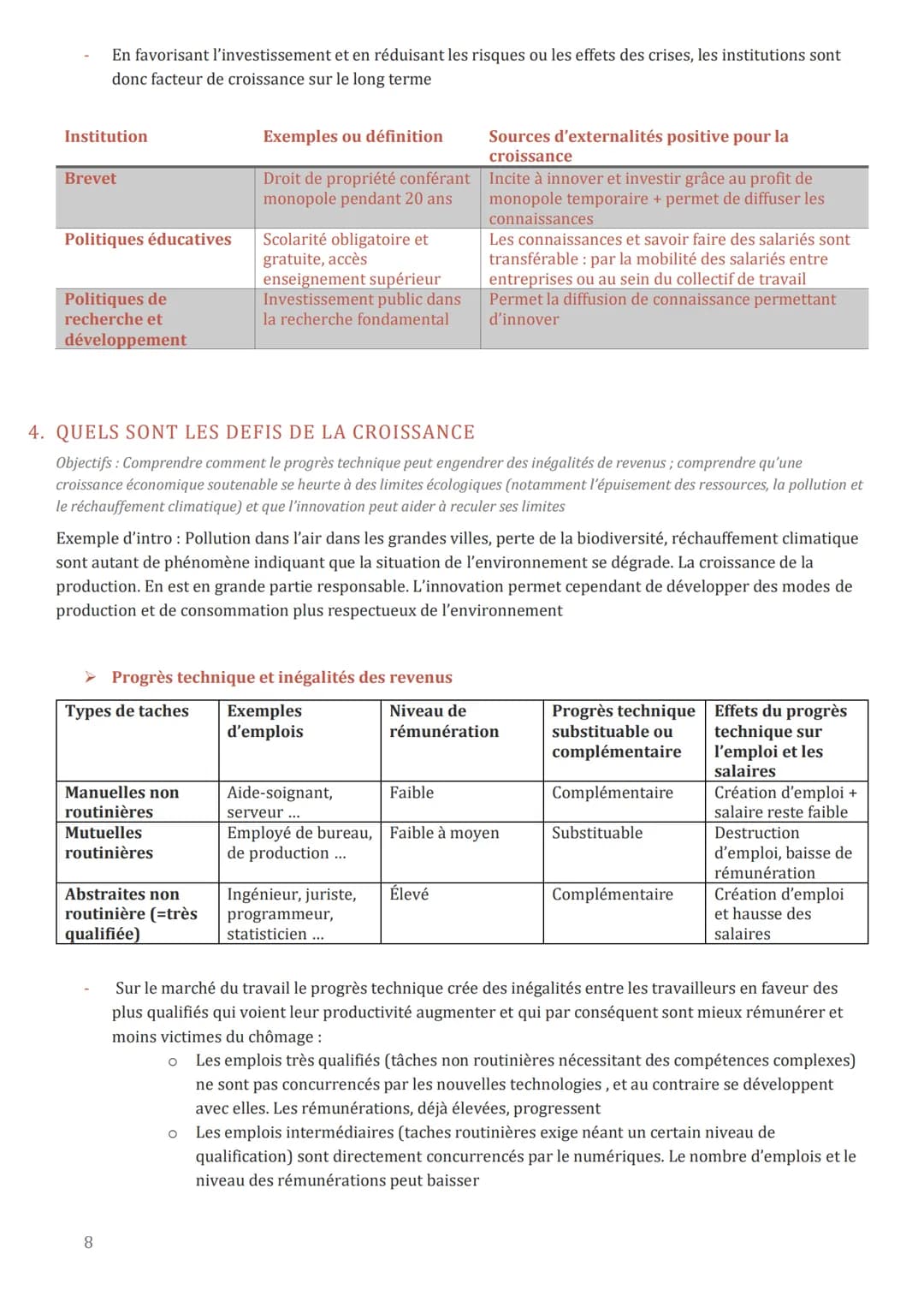# FICHE DE REVISION : QUELS SONT LES
# SOURCES ET LES DEFIS DE LA CROISSANCE
# ECONOMIQUE ?
1. NOTIONS IMPORTANTE
- Croissance économique
