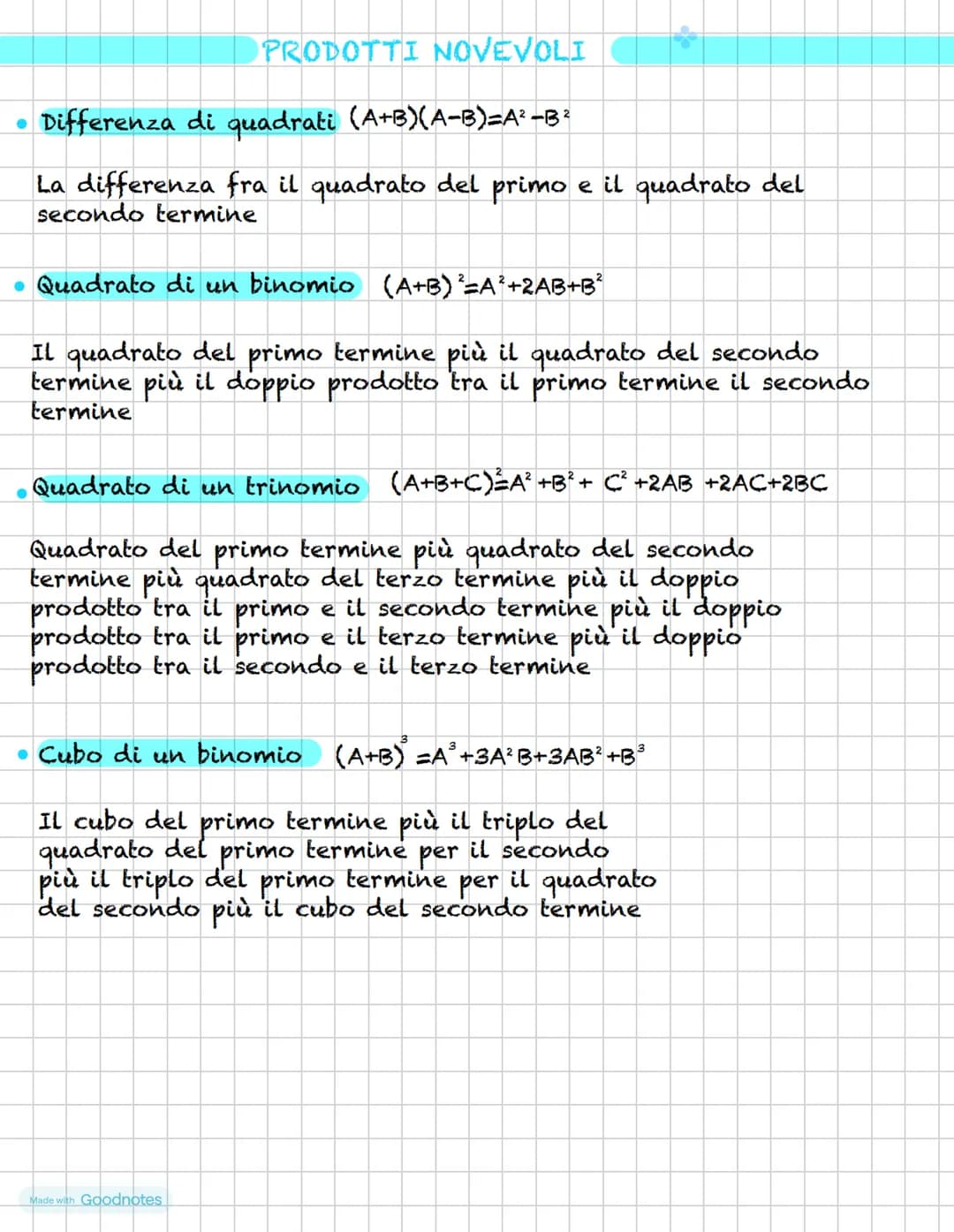 # I POLINOMI
un polinomio è la
somma algebrica di
monomi
binomio
a+b²
quadrinomic
a²+ b + c +ď²
trinomio
a²+b²+c²
Può essere
Omogeneo.