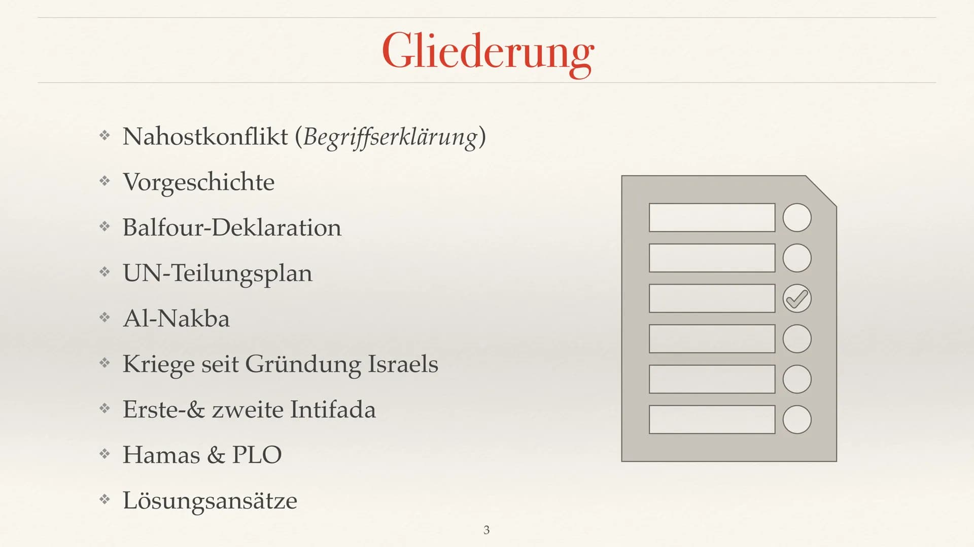 Rayan Lina Jaber
# Der Nahostkonflikt
Israel - Palästina - Konflikt
1 # Nahostkonflikt
◆ So bezeichnet man den Konflikt um
die Region Pa