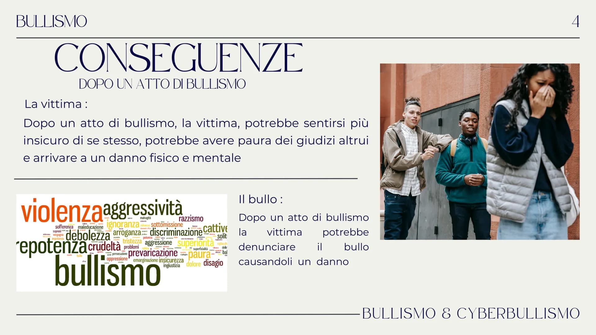 # BULLISMO E CYBERBULLISMO
# BULLISMO E CYBERBULLISMO
STOP AL BULLISMO BULLISMO
BULLISMO
CHE COS'È IL BULLISMO?
Il bullismo è una forma