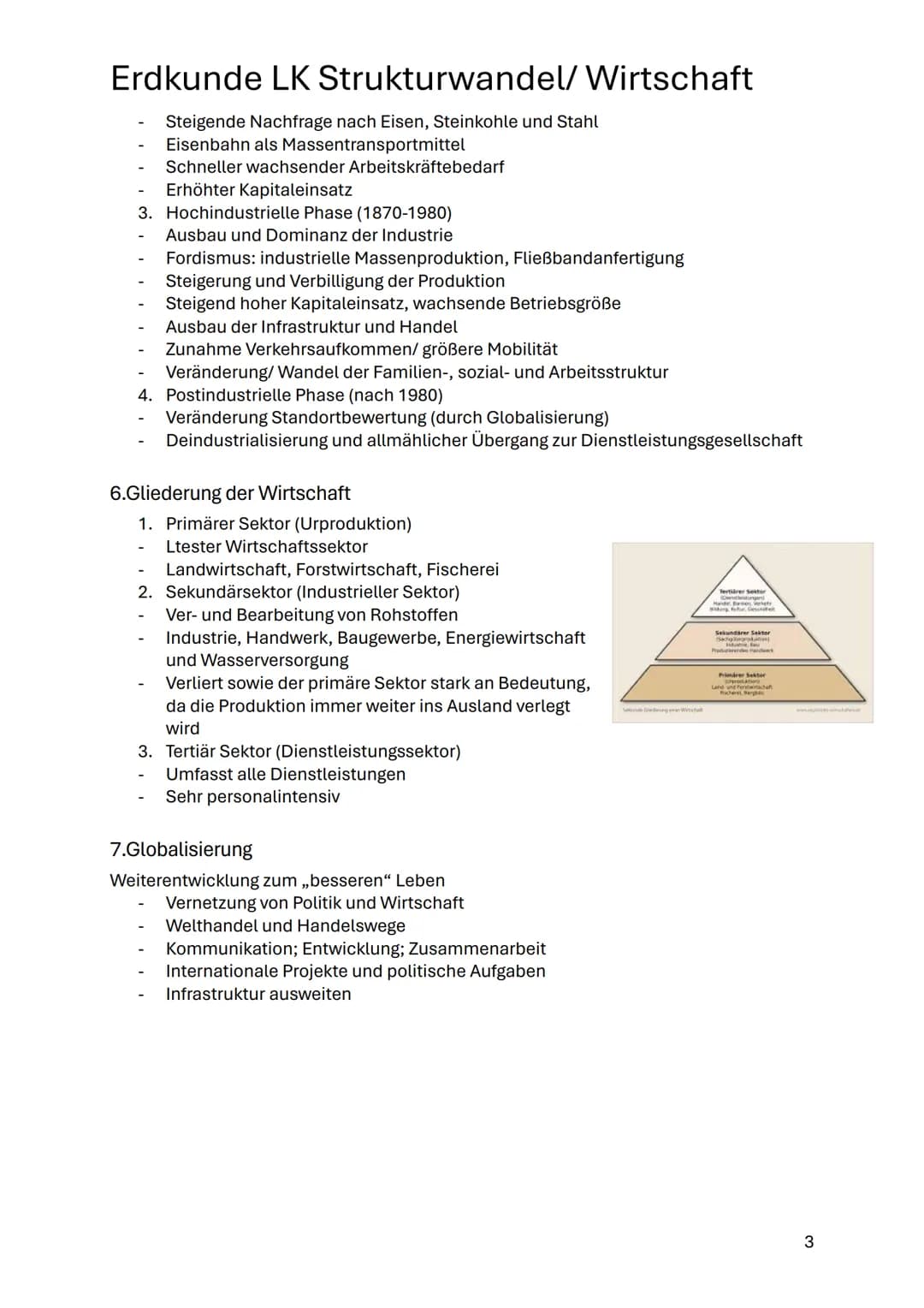 # Erdkunde LK Strukturwandel/ Wirtschaft
1.wirtschaftlicher Strukturwandel
Ein wirtschaftlicher Struktur Wandel beruht vorwiegend auf verä