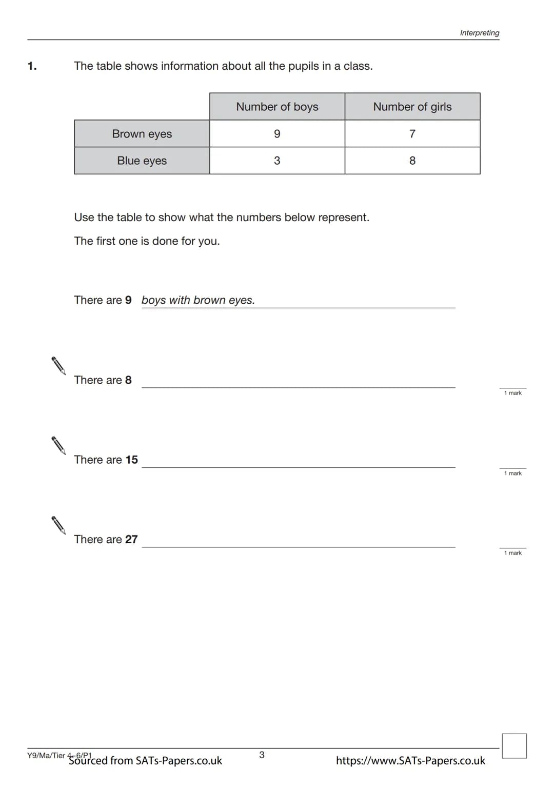 Ma
KEY STAGE
3
TIER
4-6
Year 9 mathematics test
Paper 1
Calculator not allowed
First name
Last name
Class
Date
Please read this pag