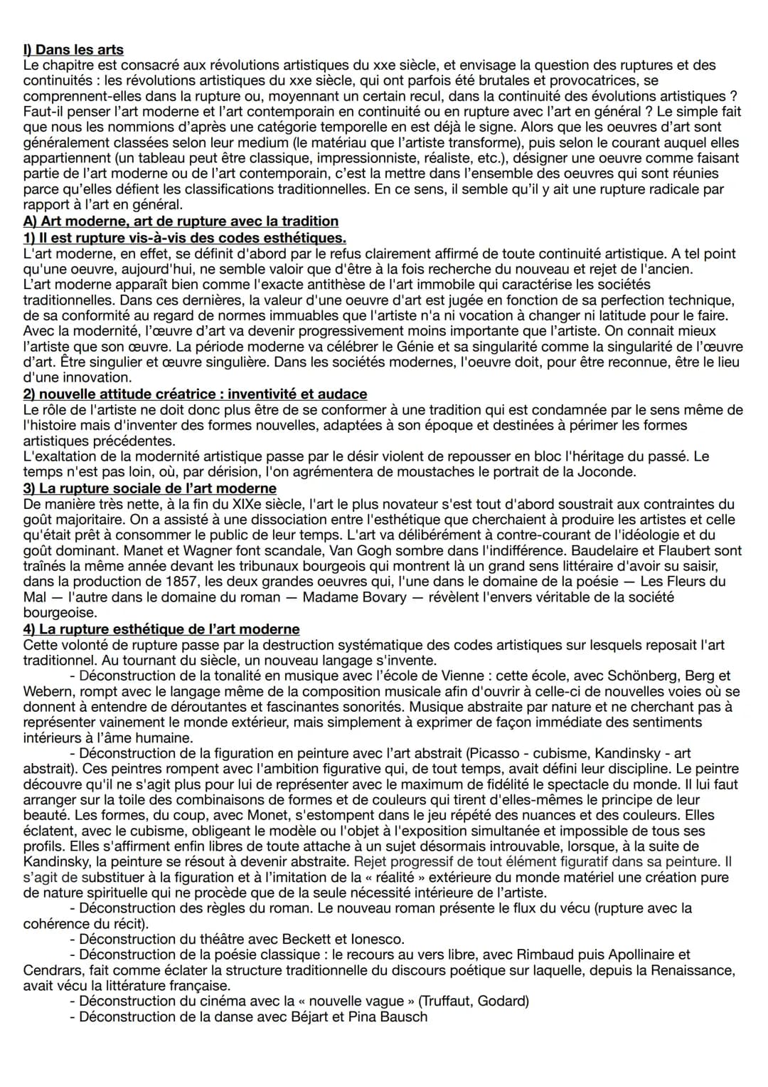 # Création, continuité et rupture
Le titre même de cette << notion >> (l'humanité en question) montre en lui-même toute la perplexité qui c