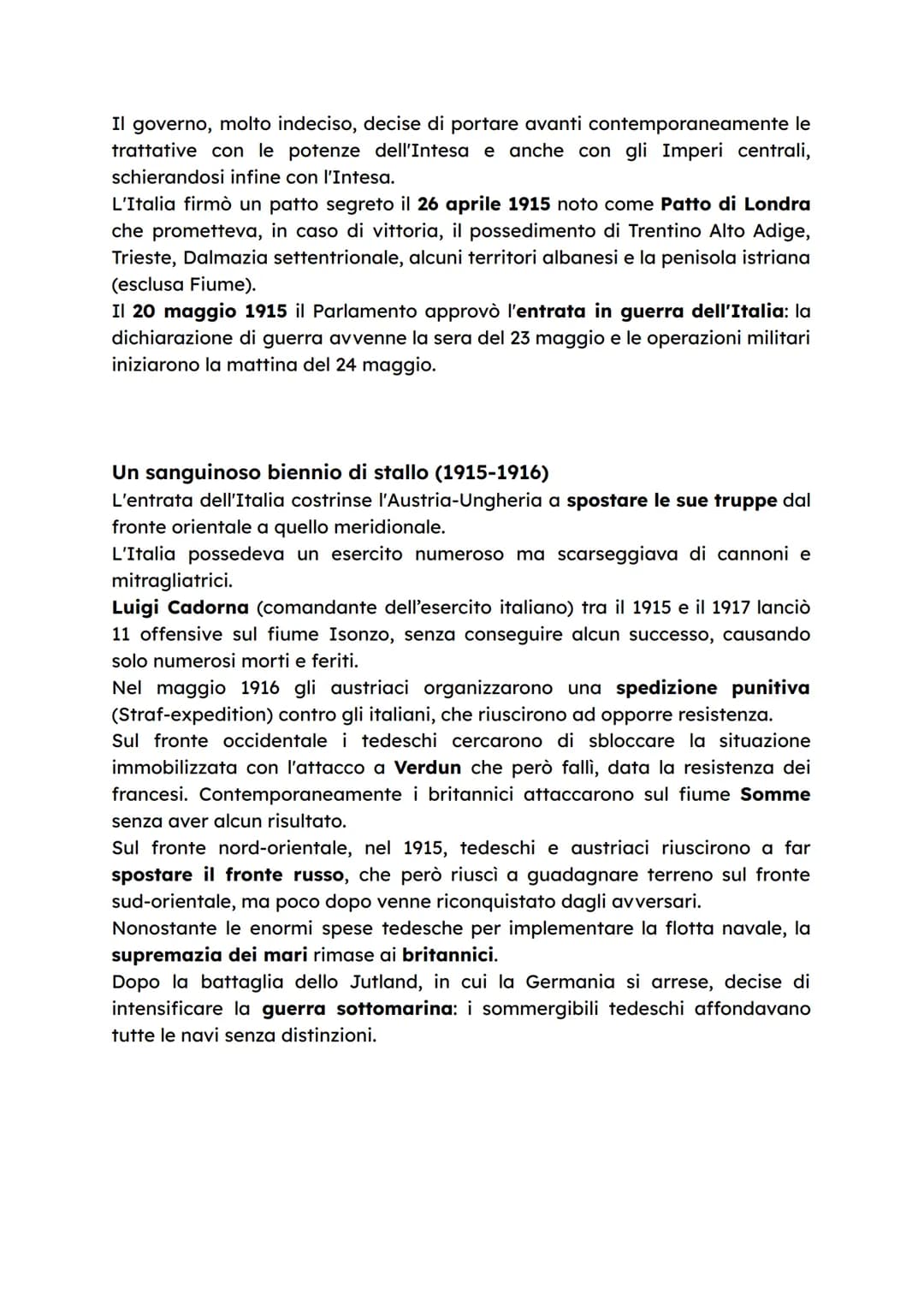 # La prima guerra mondiale
L'Europa alla vigilia della guerra
Lo scenario politico europeo all'inizio del 1900 era alquanto travagliato. T