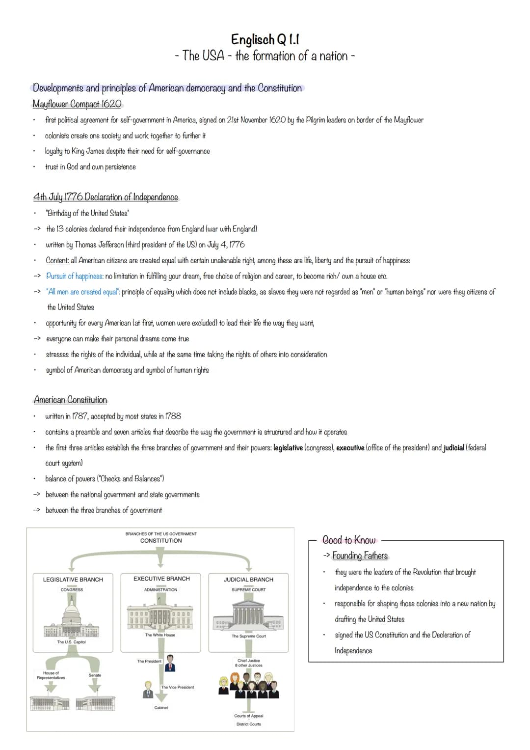 Englisch Q 1.1
- The USA - the formation of a nation -
Developments and principles of American democracy and the Constitution
Mayflower Com
