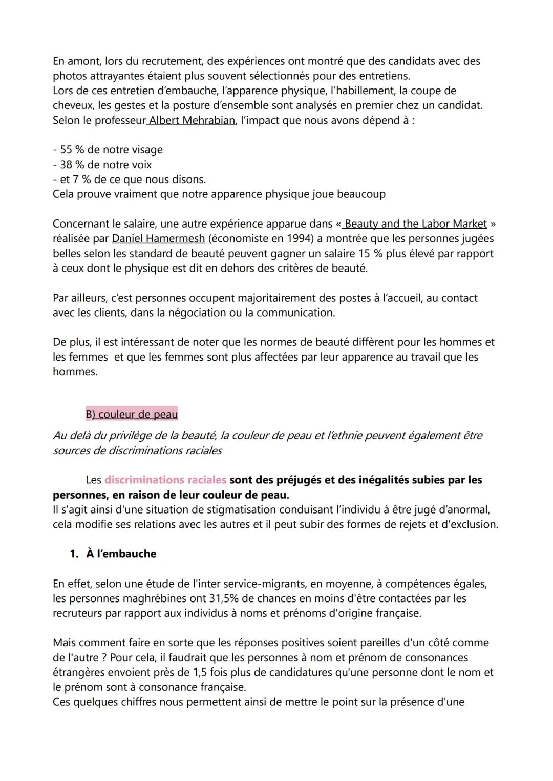 # EN QUOI L'APPARENCE PEUT-ELLE ÊTRE UN FACTEUR D'INEGALITES CHEZ LES INDIVIDUS?
Imaginez deux personnes avec les mêmes qualifications, la