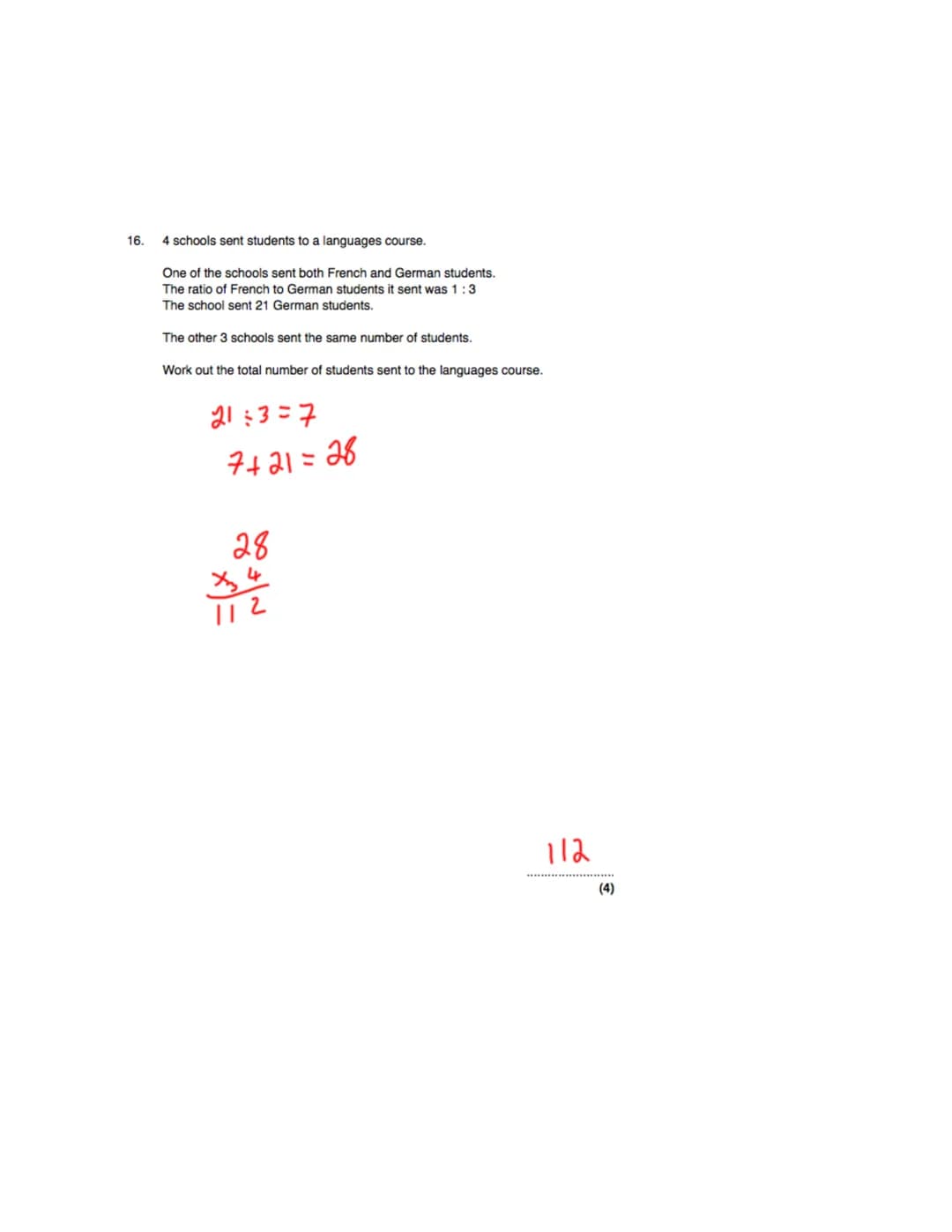 Name:
Exam Style Questions
Ratio
Corbettmaths
Ensure you have: Pencil, pen, ruler, protractor, pair of compasses and eraser
You may use