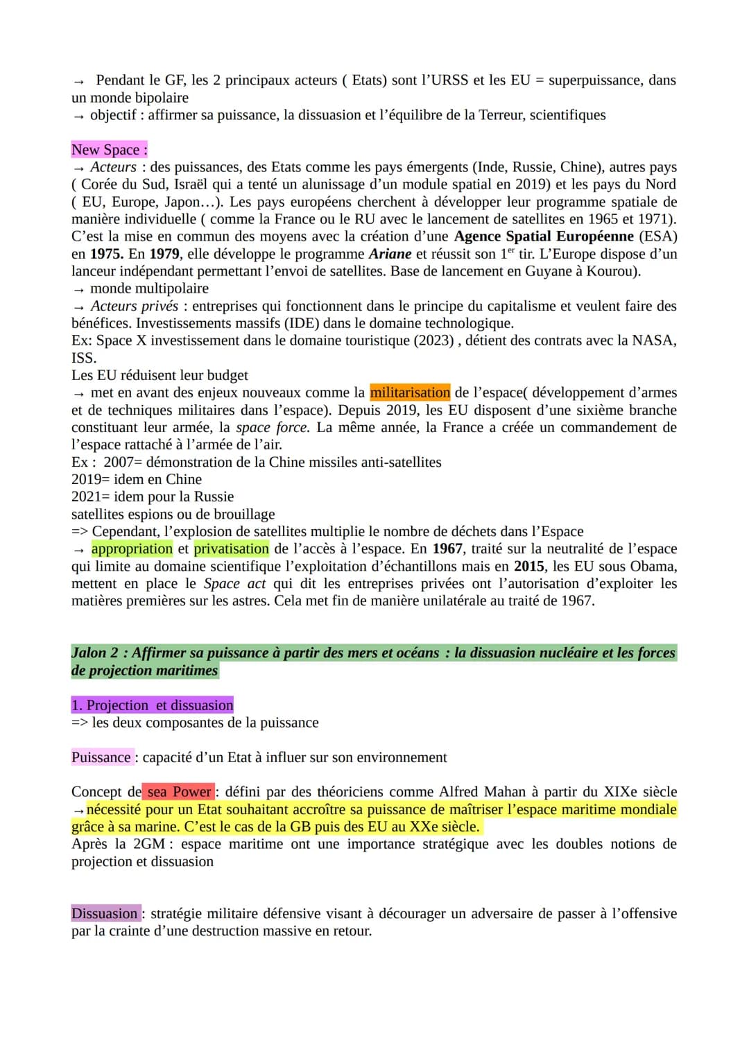 Géopolitique révisions
THEME II: DE NOUVEAUX ESPACES DE CONQUETES
Introduction
Océans et espaces: quelles spécificités ?
Espace: milieu q