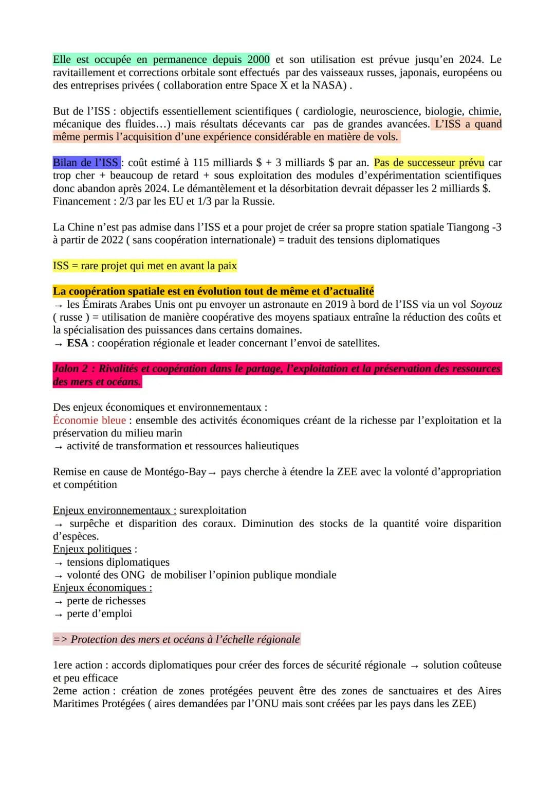 Géopolitique révisions
THEME II: DE NOUVEAUX ESPACES DE CONQUETES
Introduction
Océans et espaces: quelles spécificités ?
Espace: milieu q