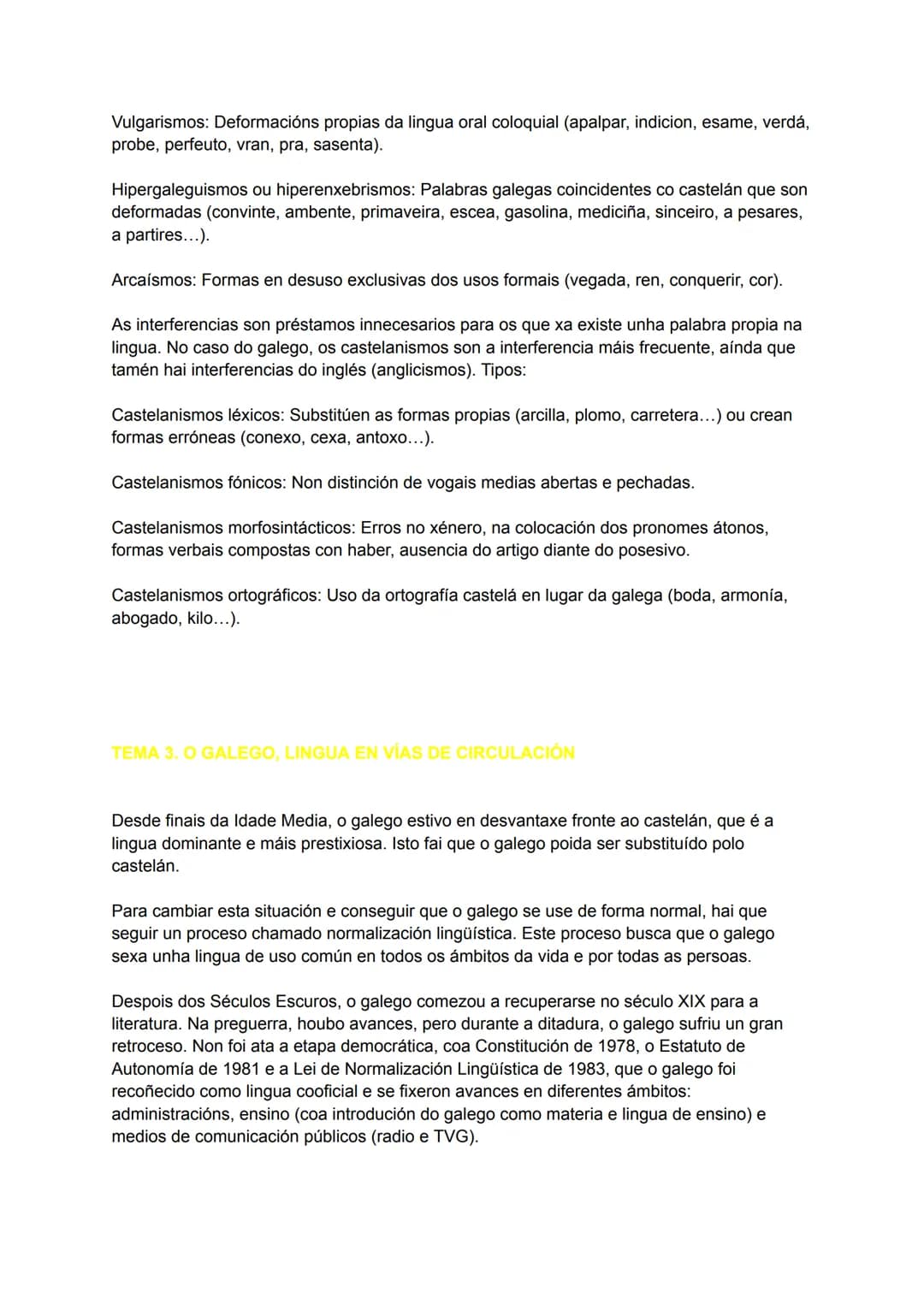 # TEMA 1: ESTEREOTIPOS E PREXUÍZOS LINGÜÍSTICOS: A SÚA REPERCUSIÓN NOS
USOS
En Galicia, desde finais da Idade Media, hai unha situación de