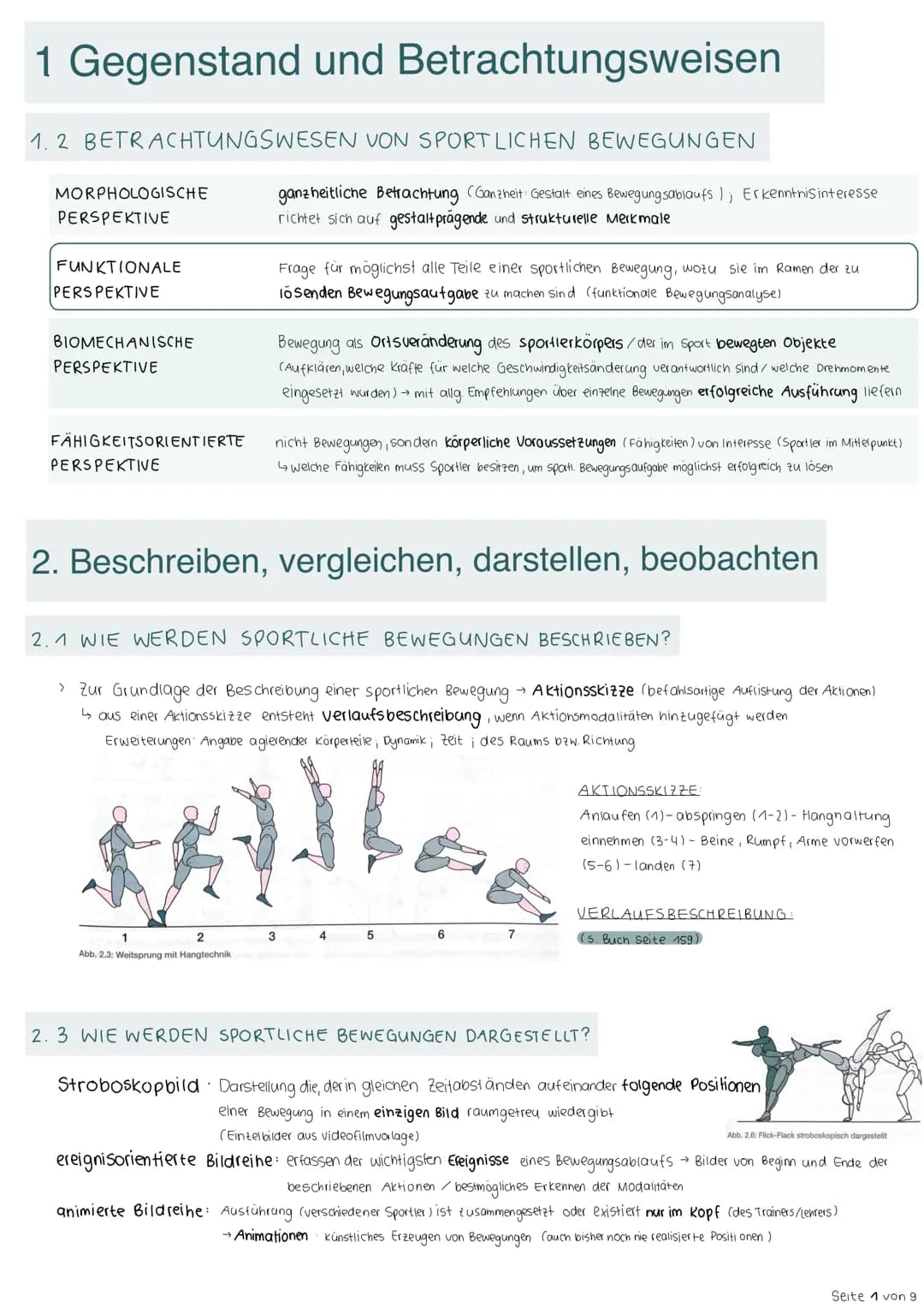# Sport und
Bewegung # 1 Gegenstand und Betrachtungsweisen
1. 2 BETRACHTUNGSWESEN VON SPORTLICHEN BEWEGUNGEN
MORPHOLOGISCHE
PERSPEKTIVE