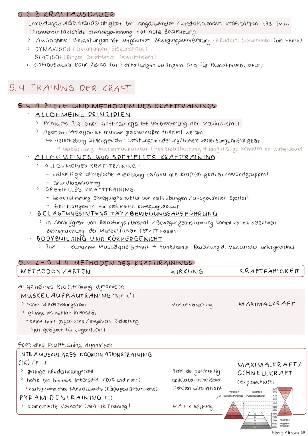 5. Kraft
5.1 BEDEUTUNG DER KRAFT
Fähigkeit des Nerv-Muskelsystems, durch Muskeltätigkeit widerstände zu
überwinden, innen gegen zuwirken b