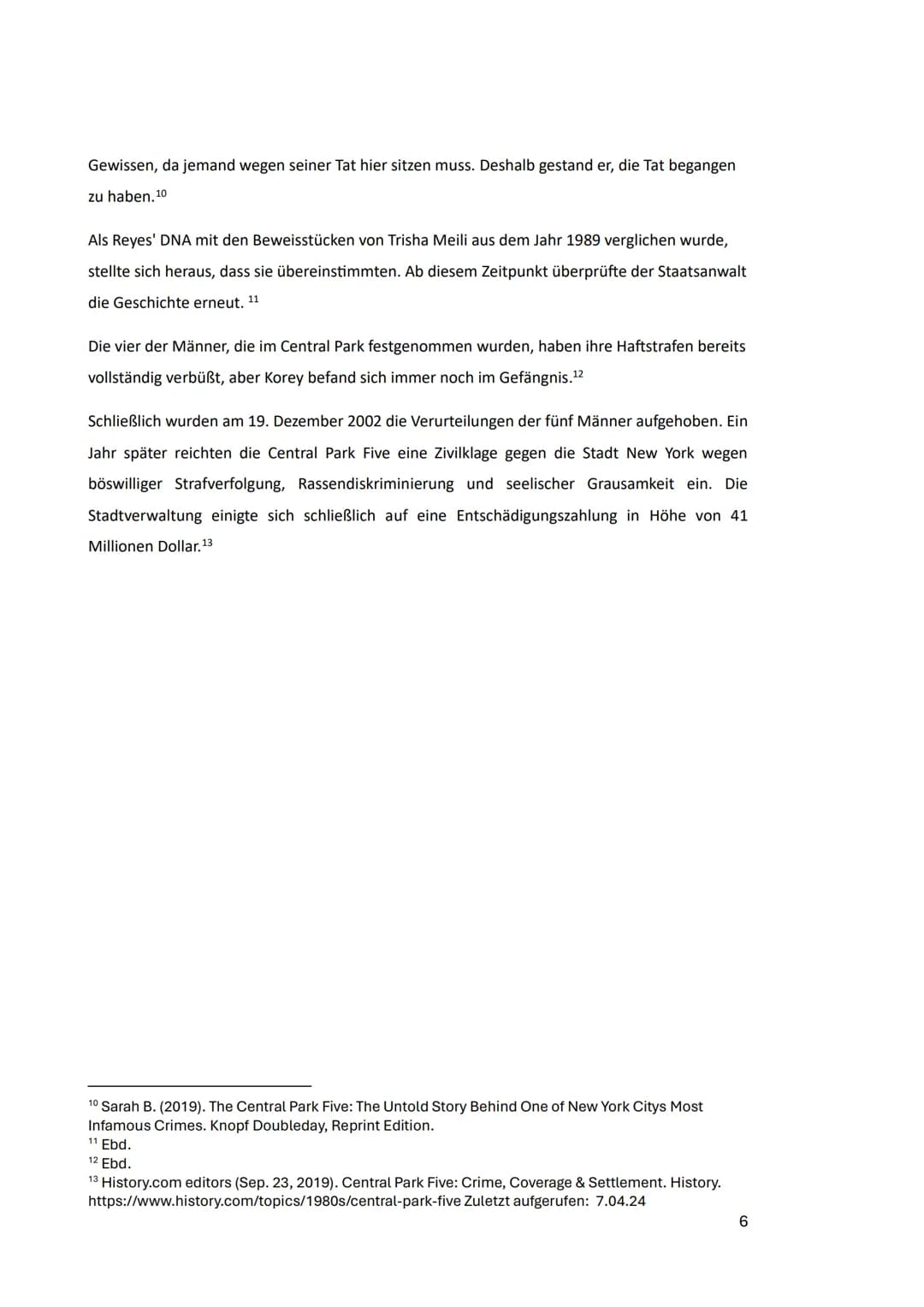 eseli-Sc
Abitur 2024
Schriftliche Ausarbeitung zur Präsentationsprüfung als 5.
Prüfungskomponente
Central Park Five-
Ein Einzelfall oder