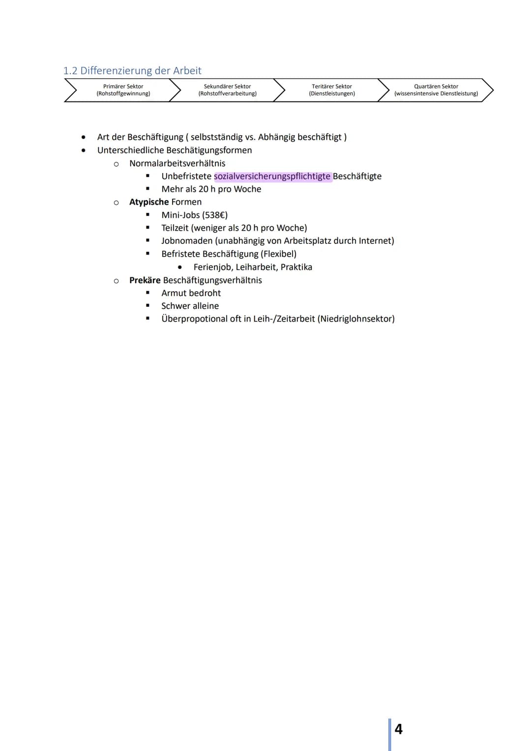 # Arbeitsmärkte
Inhaltsverzeichnis
1. Stellenwert der Arbeit..............................................................................
