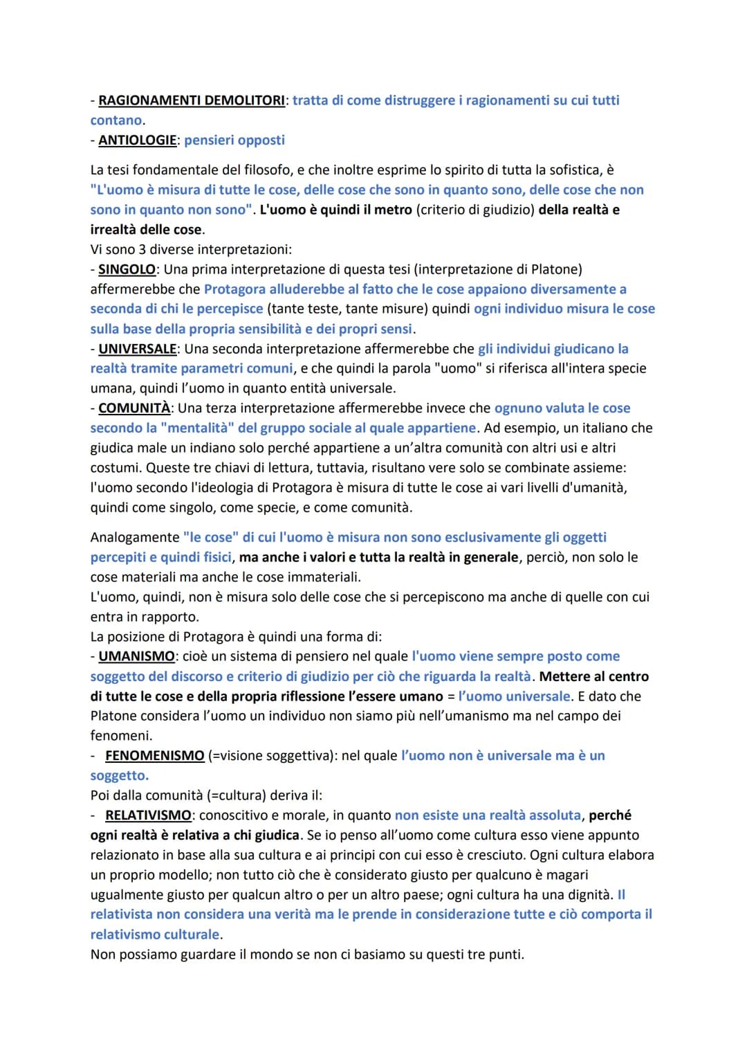 # I SOFISTI
Nella Grecia arcaica "sofista" (sophistés) era sinonimo di saggio (sophós), quindi uomo di
vasta cultura generale, la differenz