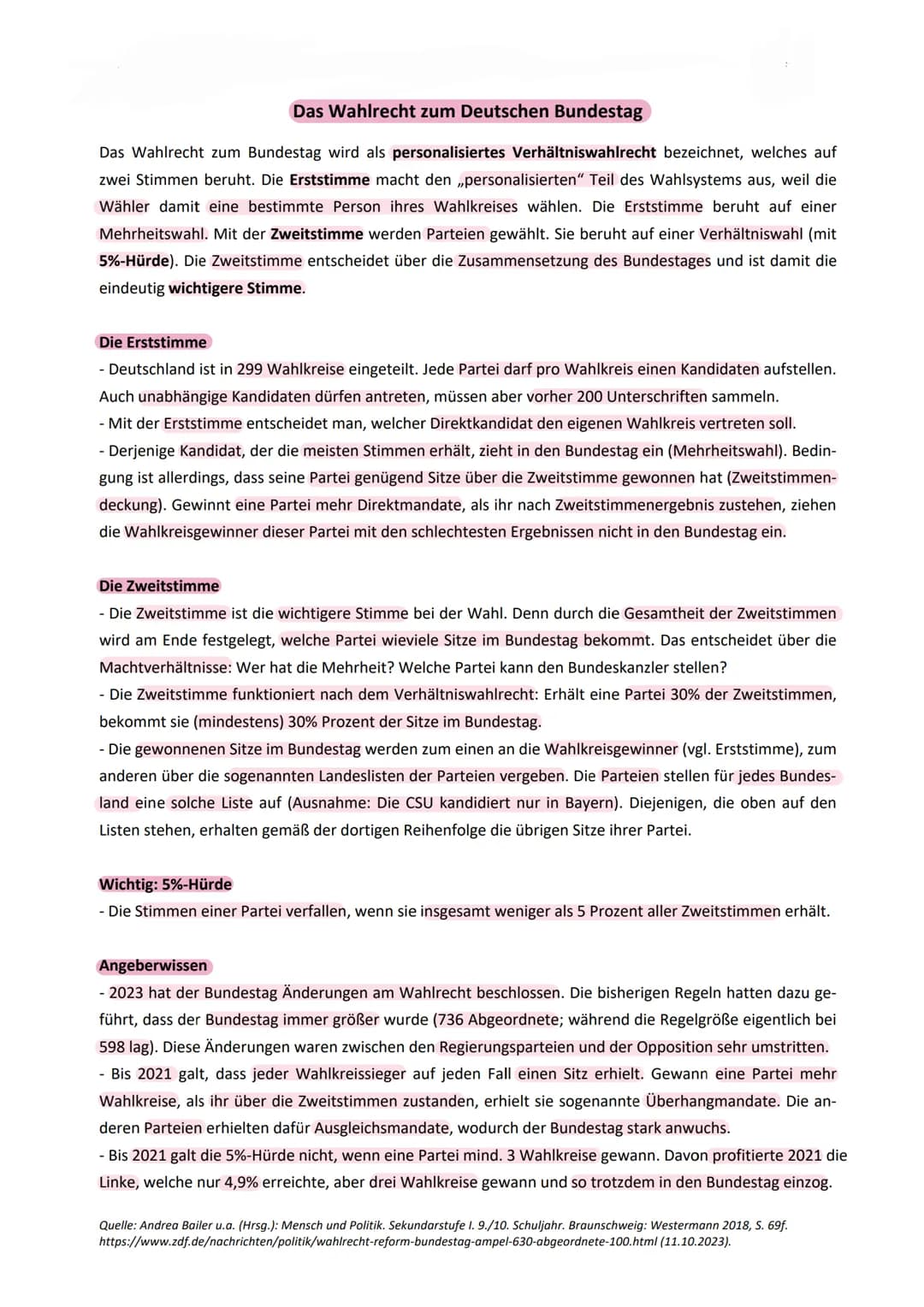 # Politisches System
Grundlagen
1. DEFINITION POLITIK
Politisches Handeln ist jenes menschliches Handeln, das auf die Herstellung und dur