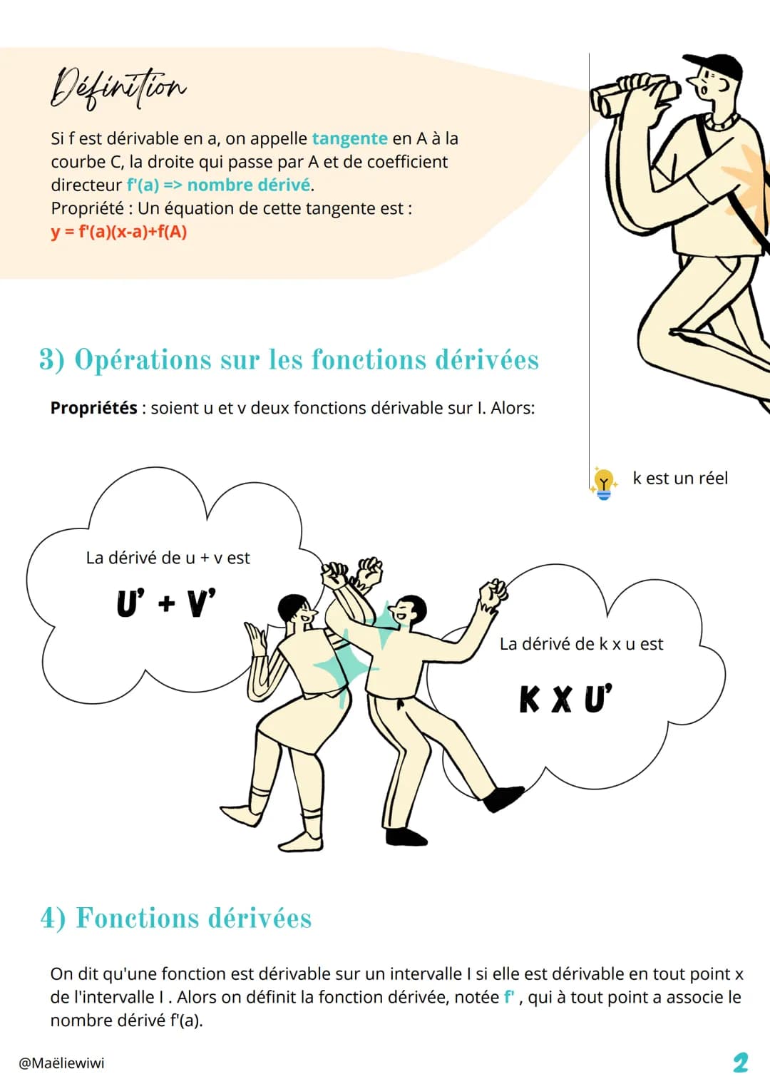 # Dérivation
f désigne une fonction définie sur un intervalle I de R.
On note Cf la courbe représentative de f dans un repère (O,I,J) du pl