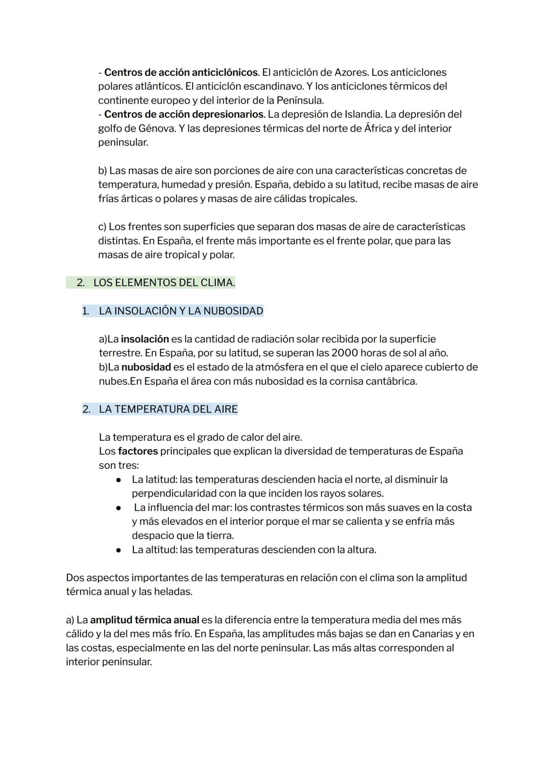 # TEMA 3 EL CLIMA
1. LOS FACTORES DEL CLIMA.
1. EL TIEMPO ATMOSFÉRICO Y EL CLIMA
El estado de la atmósfera y sus variaciones son los resp
