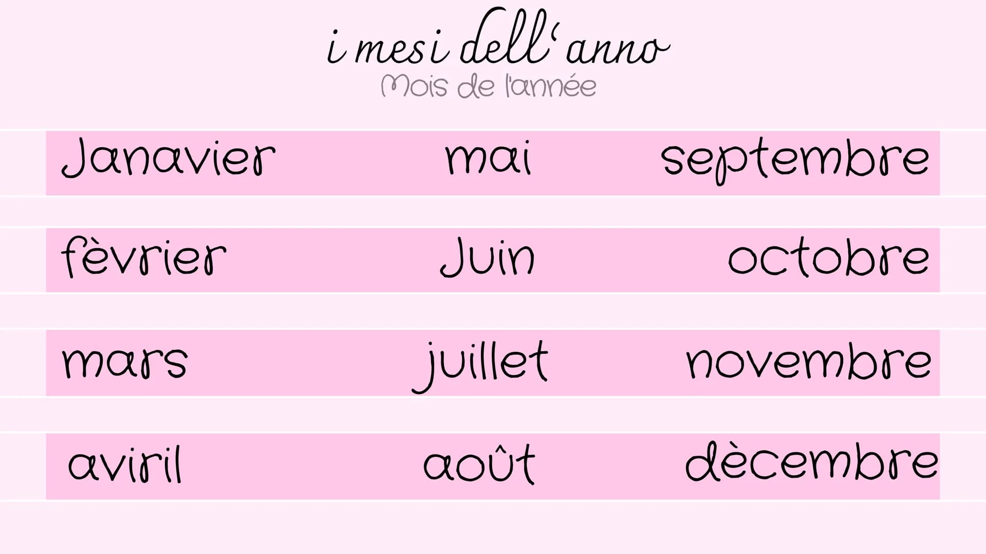 # i colori
Les couleurs
rouge orange
jaune
vert
bleu
gris
(clair)
gris
(foncè)
violet
rose
brun
noir
blanc i numeri da 1 a 100
L