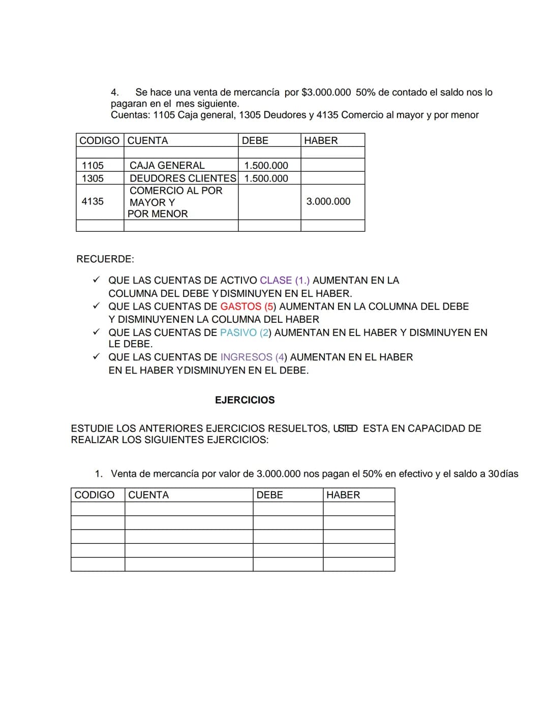ASIGNATURA: GESTION EMPRESARIAL
TEMA: ASIENTOS CONTABLES COMPUESTOS
Recuerde son asientos contables compuestos, participan más de 2 cuentas