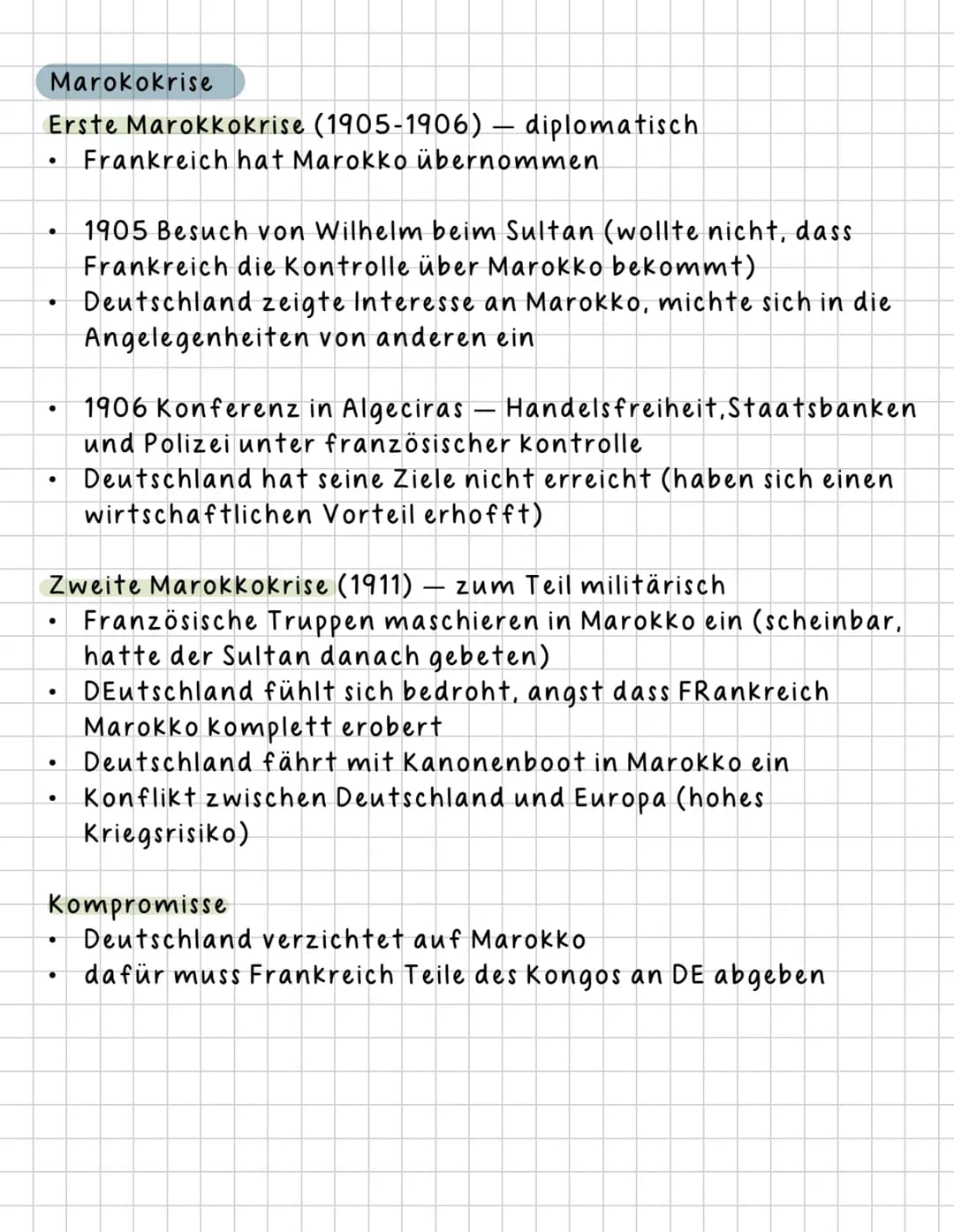 # Geschichtsklausur
Themen
1. außenpolitische Wende von Bismarck zu Wilhelm dem Zweiten
2. der Weg in den Ersten Weltkrieg als Folge vo
