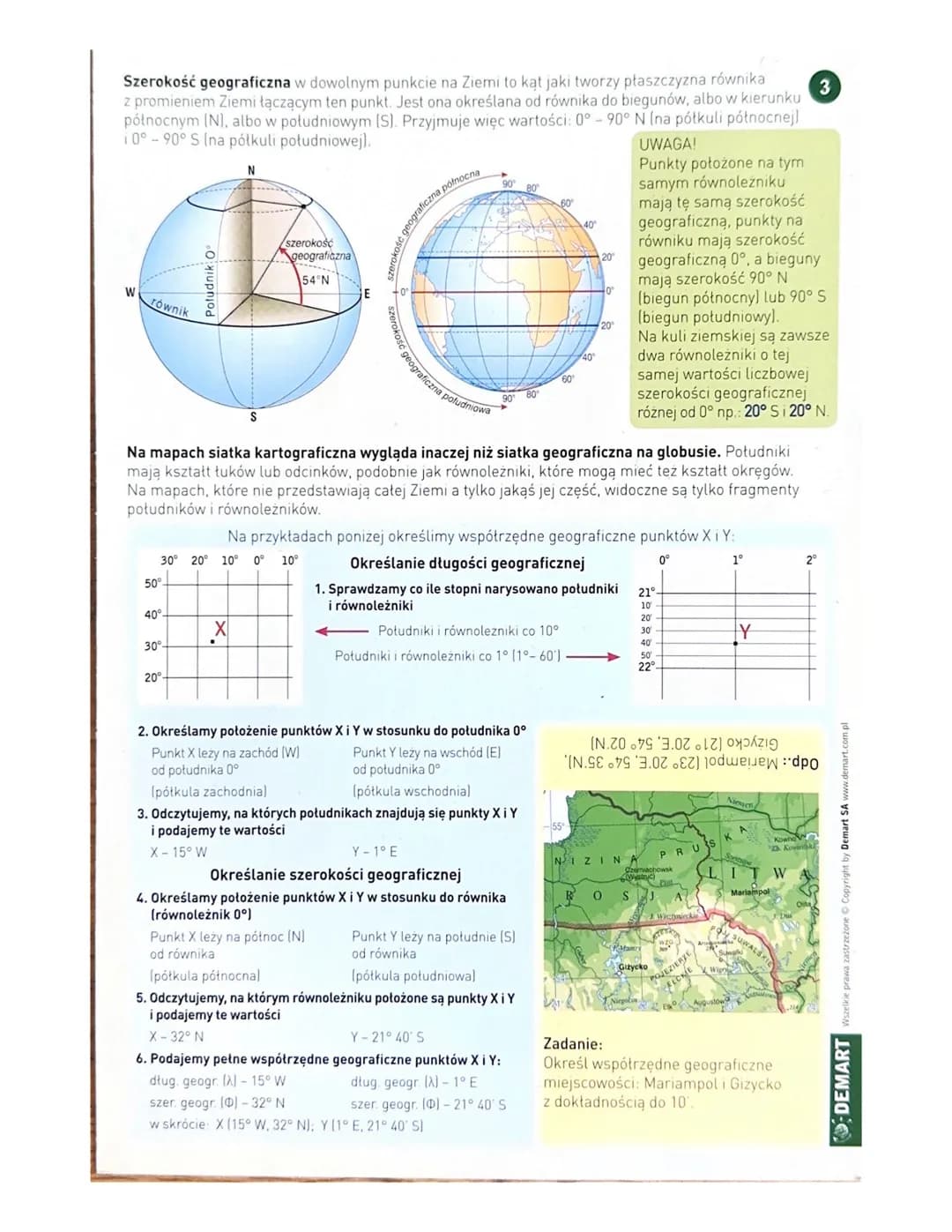 WSPÓŁRZĘDNE GEOGRAFICZNE
3
Północ (North)
Pn. N
Zachód (West)
Zach. W
Wschód (East)
Wsch. E
Południe (South)
Pd. S
Służą do określania p