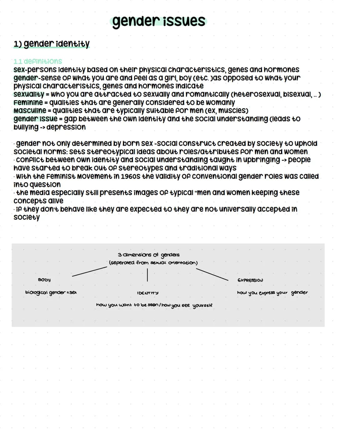 Q3.3 Gender issues (Geschlechterfragen)
grundlegendes Niveau (Grundkurs und Leistungskurs)
- gender and identity (Geschlecht und Identität)
