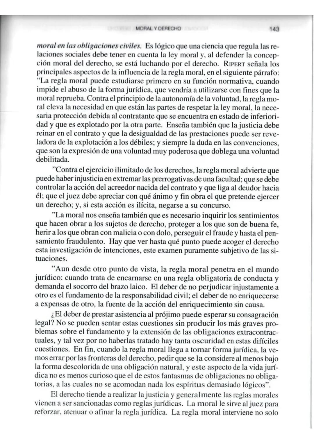 # CAPÍTULO VI
MORAL Y DERECHO
1. PLANTEAMIENTO DEL PROBLEMA
Tanto el derecho como la moral son sistemas normativos de la conducta
humana.