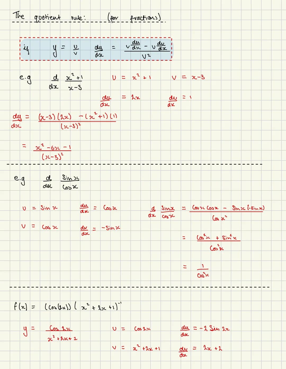 DIFFERENTIATON: fincing the graciout of a
furetion
Basics:
$\frac{dy}{dx}$= $x a^{x-1}$ y = $a^x$ 'times by the paver 1
then bring it down