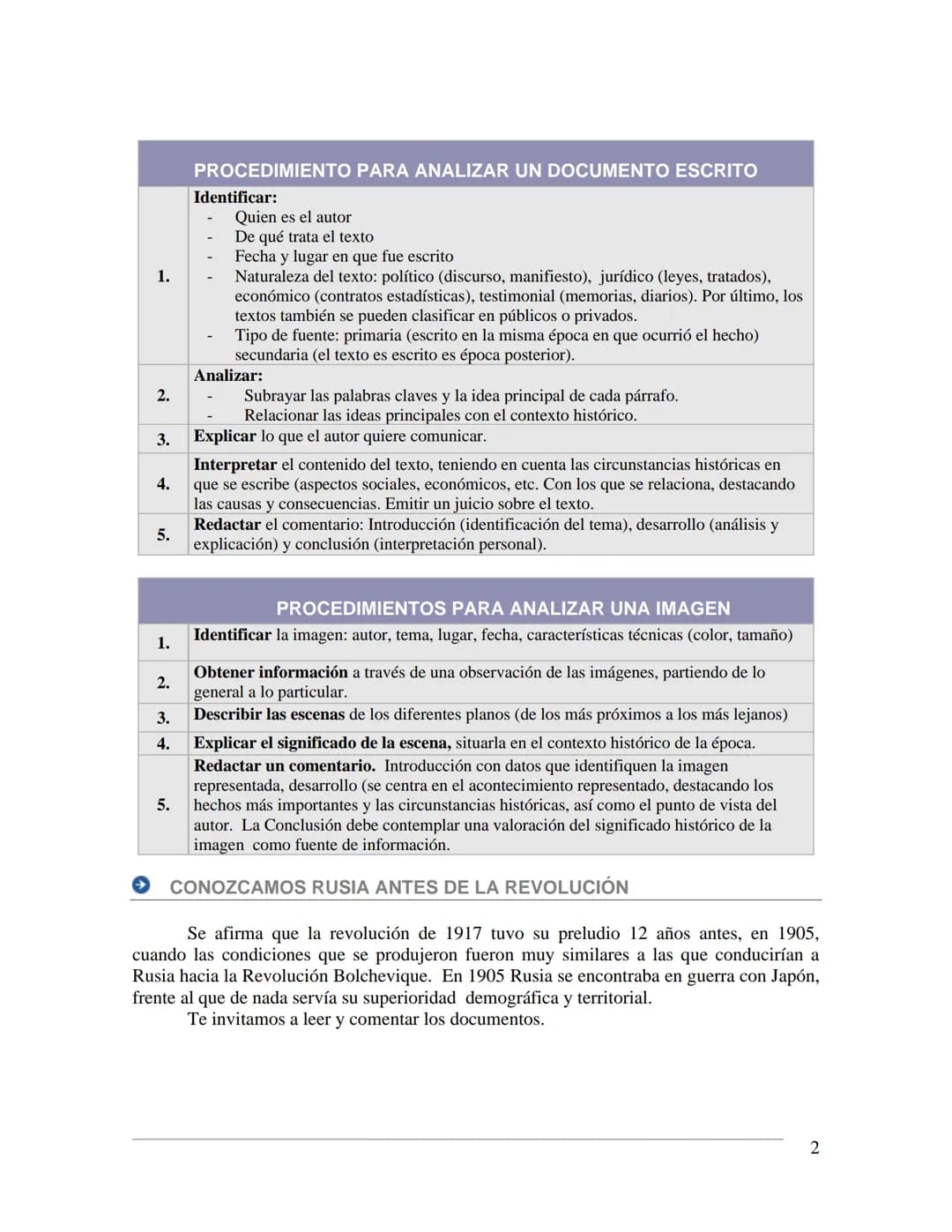 # LA REVOLUCIÓN RUSA Y EL NACIMIENTO
## DEL ESTADO SOVIÉTICO SOCIALISTA
Contenido: Europa en crisis
Procedimiento: Análisis de documentos e