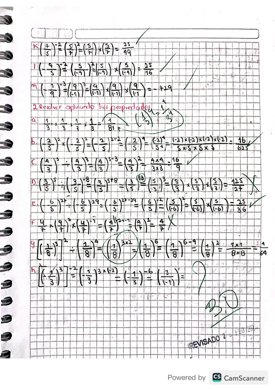 19 02 24
potenciación y ladicación
- potenciación
Base
Exponente
$
\frac{a}{b}
)^n = \frac{a^n}{b^n} = p$
$
(\frac{2}{5})^3 = \frac{2^