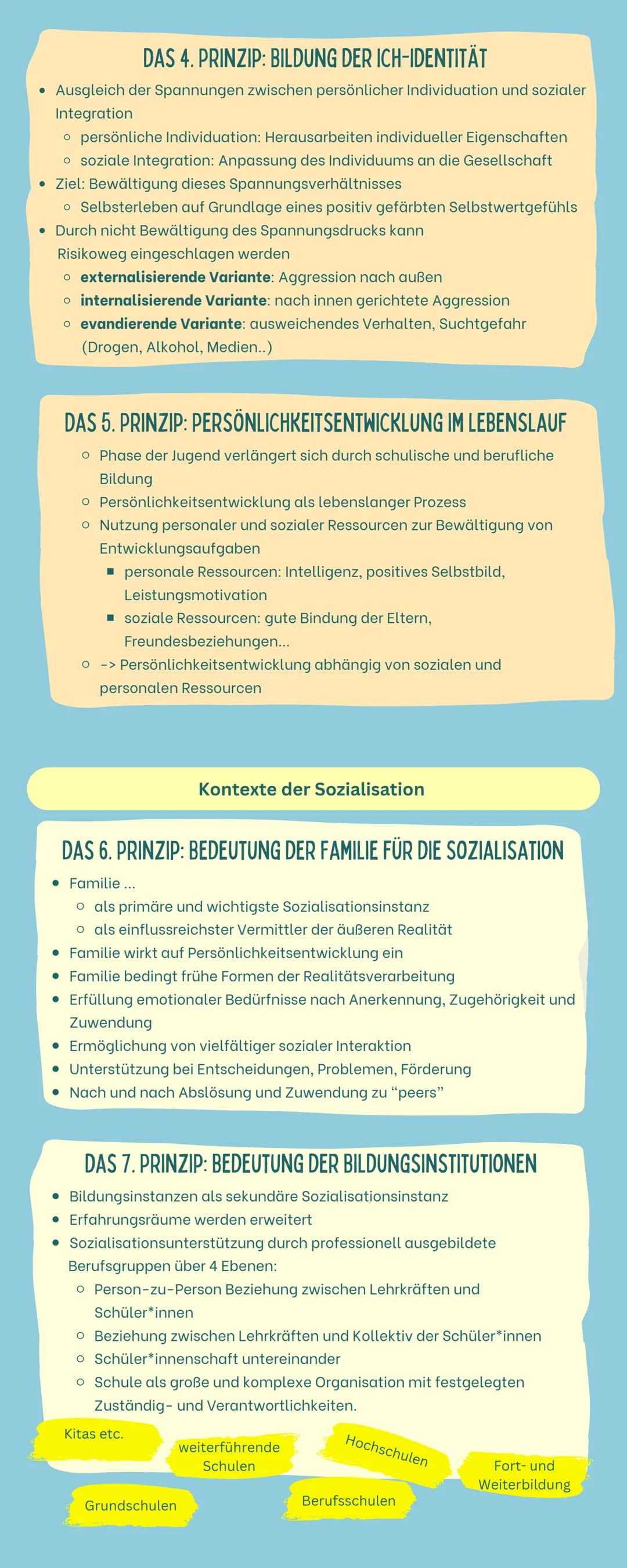 # DIE 10 PRINZIPIEN NACH
BAUER/HURRELMAN
Die zehn Prinzipien des Modells der produktiven Realitätsverarbeitung
im Überblick
Theoretische G