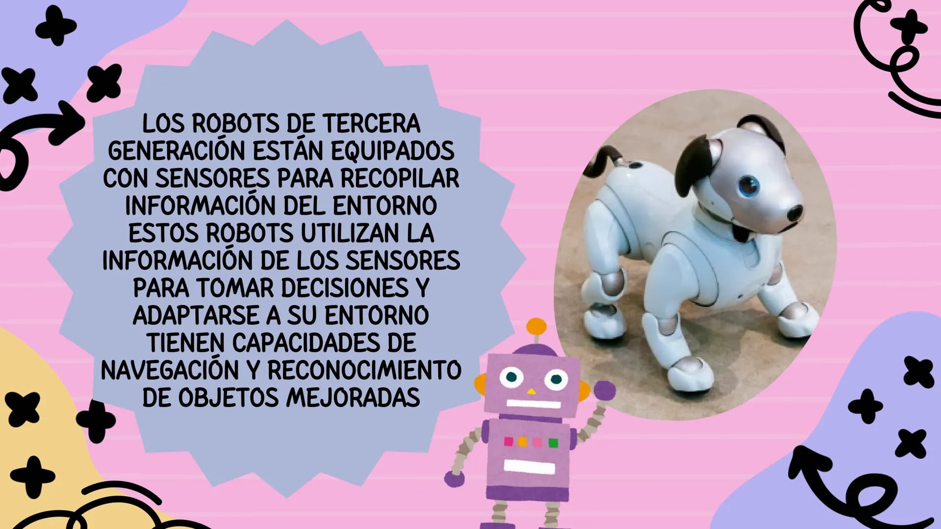 * Robot con control sensorizado
* DE TERCERA GENERACIÓN
Mariana Romero y Silvia Herrera LOS ROBOTS DE TERCERA
GENERACIÓN ESTÁN EQUIPADOS
CO