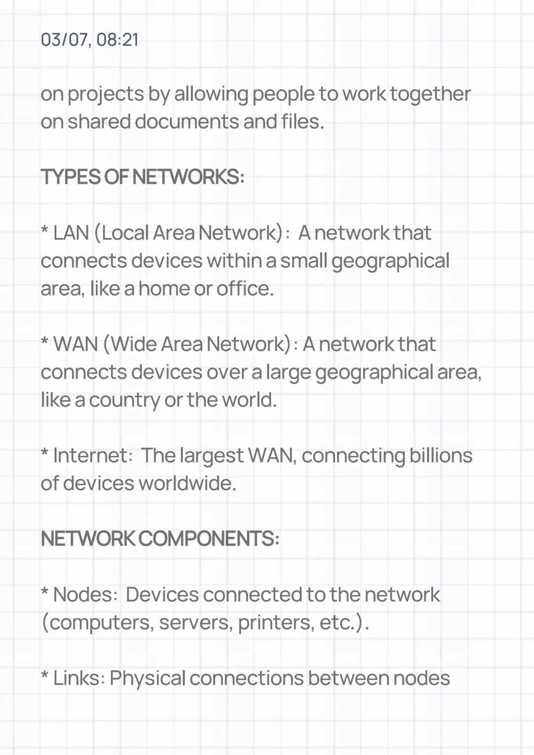 03/07, 08:21
# INTRODUCTION TO COMPUTER
## NETWORKS
## WHAT IS A COMPUTER NETWORK?
A computer network is a group of interconnected
device