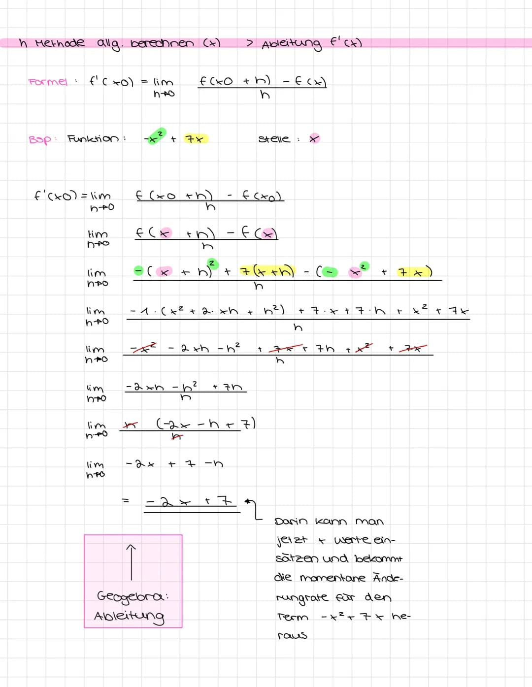 Ganzrationale Funktionen
Grad: nöchste Exponent, der im Funktionsterm vorkommt
BSP: f(x) = +8 + 10 x² + 31 x 4-550x +23 + Allgemeine Form