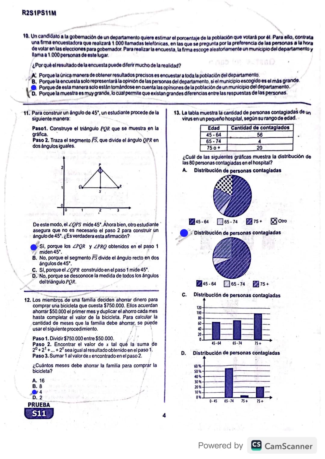 # R1S1PS11M
Prueba de Matemáticas
1. Alejandro empacó agua en 100 botellas iguales y quiere verificar que la cantidad de agua que hay en c