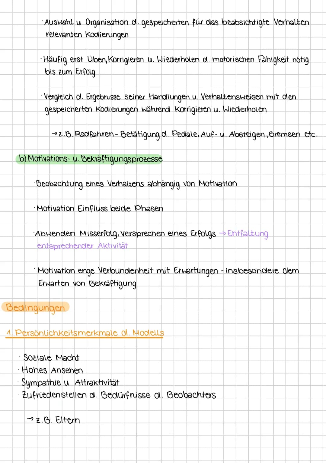 Lernen am Modell # Definition
☑ Lernen am Modell beschreibt den Prozess, in welchem eine Person, der
Beobachter bestimmte Verhaltensweisen