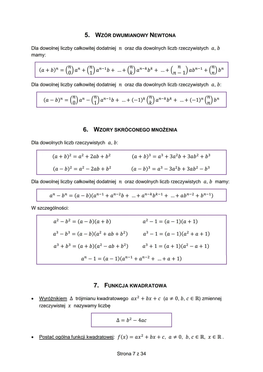# Wybrane
wzory matematyczne
na egzamin maturalny
z matematyki
CENTRALNA
KOMISJA
EGZAMINACYJNA Zespół redakcyjny:
Hubert Rauch (CKE)
Mariu