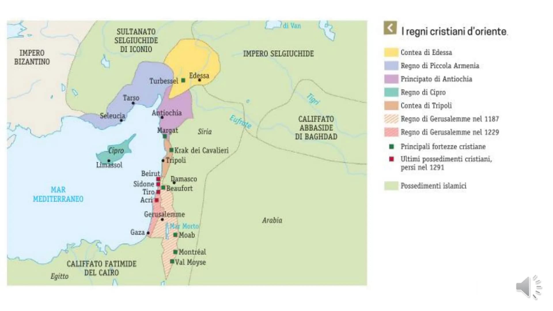 # LE CROCIATE DUE DIRETTRICI DI ESPANSIONE
1. OCCIDENTE
I regni
cristiani di Spagna
sottraggono ampi
territori ai Mori
(Reconquista)
2. OR