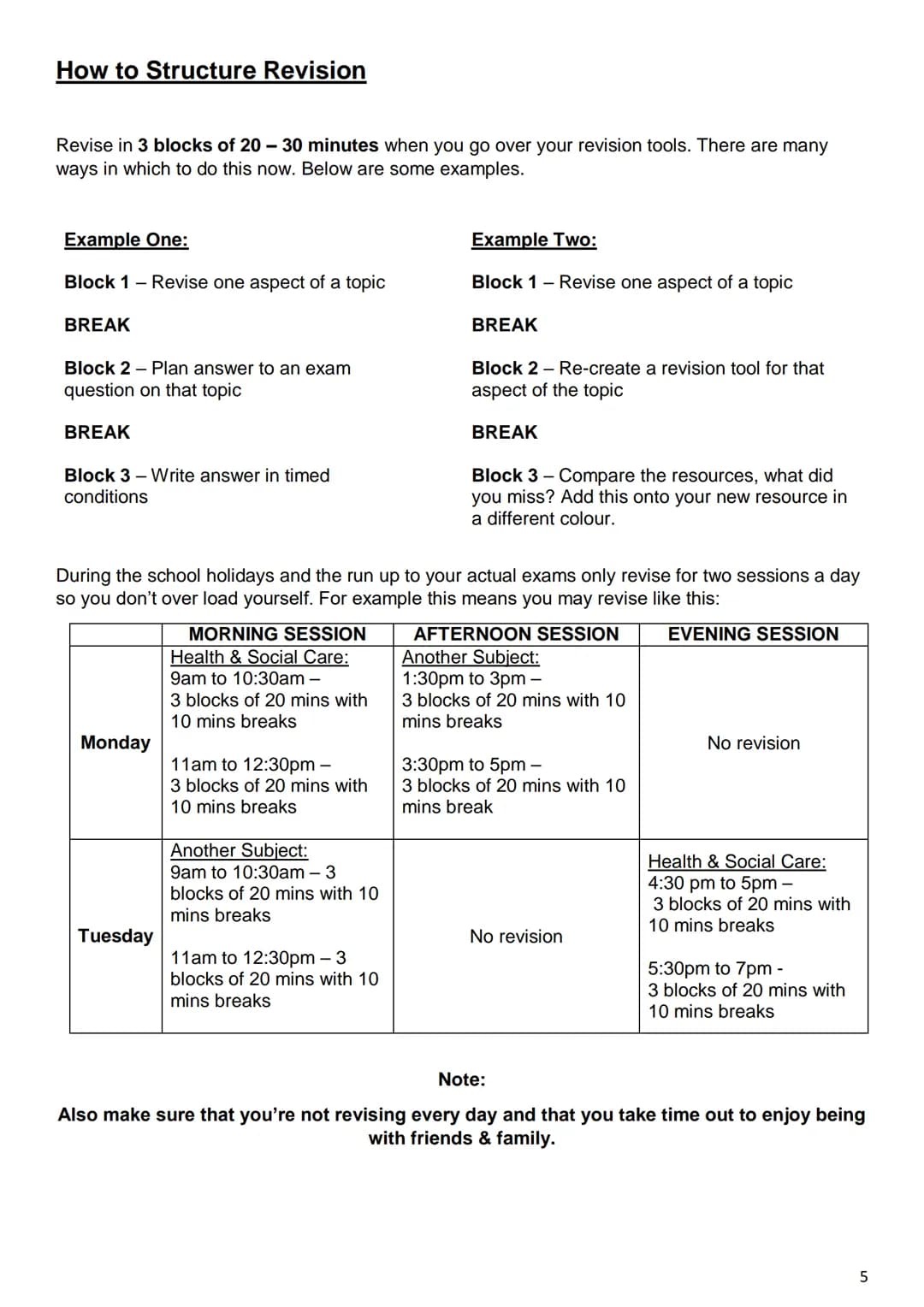 Health & Social Care
Revision Guidance
Units 1 & 2
Judor
Grange
ACADEMY
WORCESTER
0 CONTENTS PAGE
Course details
p.2
Exam dates
p.2
Textboo