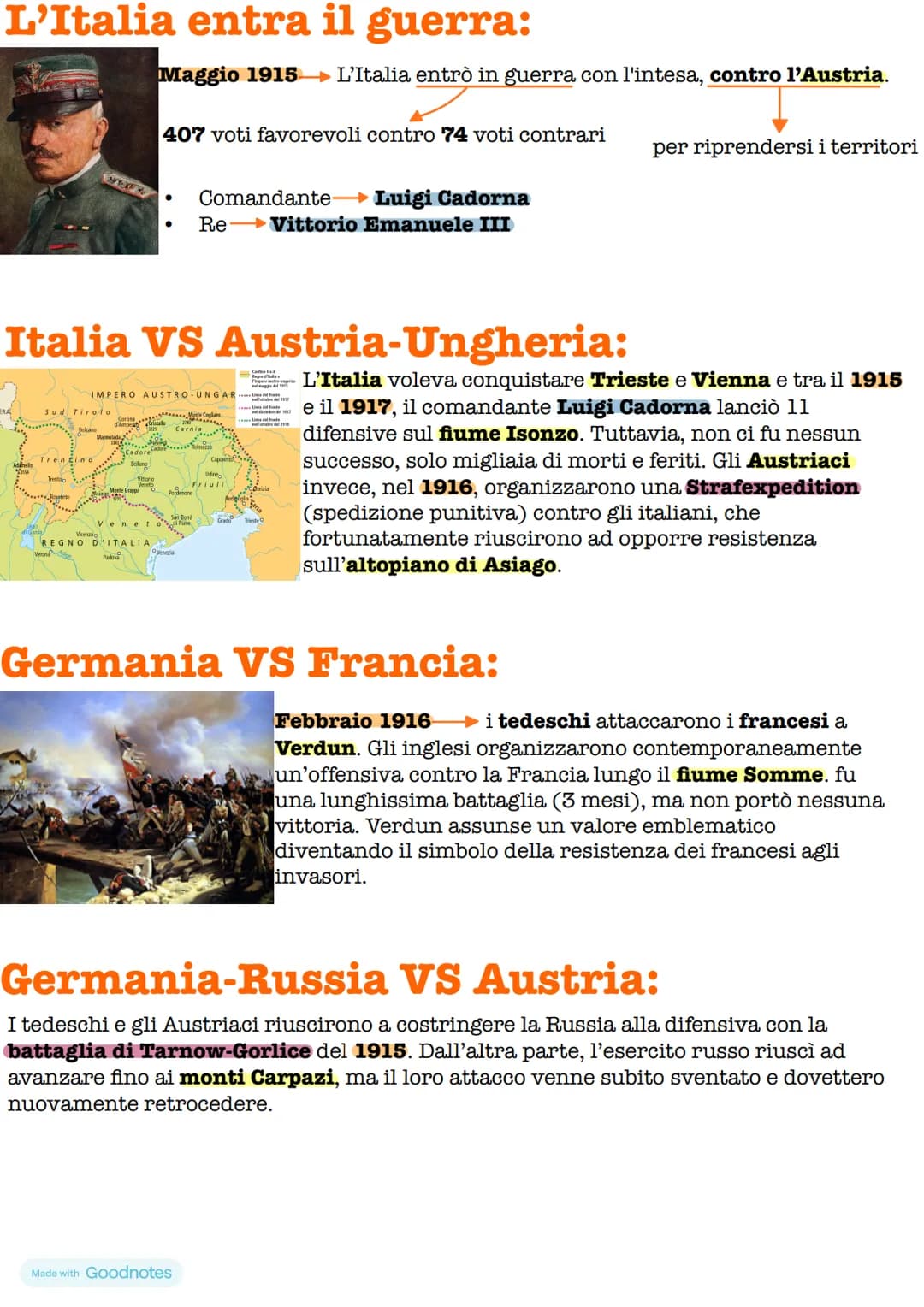 # Prima Guerra Mondiale
Cause:
- Politiche → problemi dati dal potere sulle terre
- Militari → si era affermata una politica militarista e