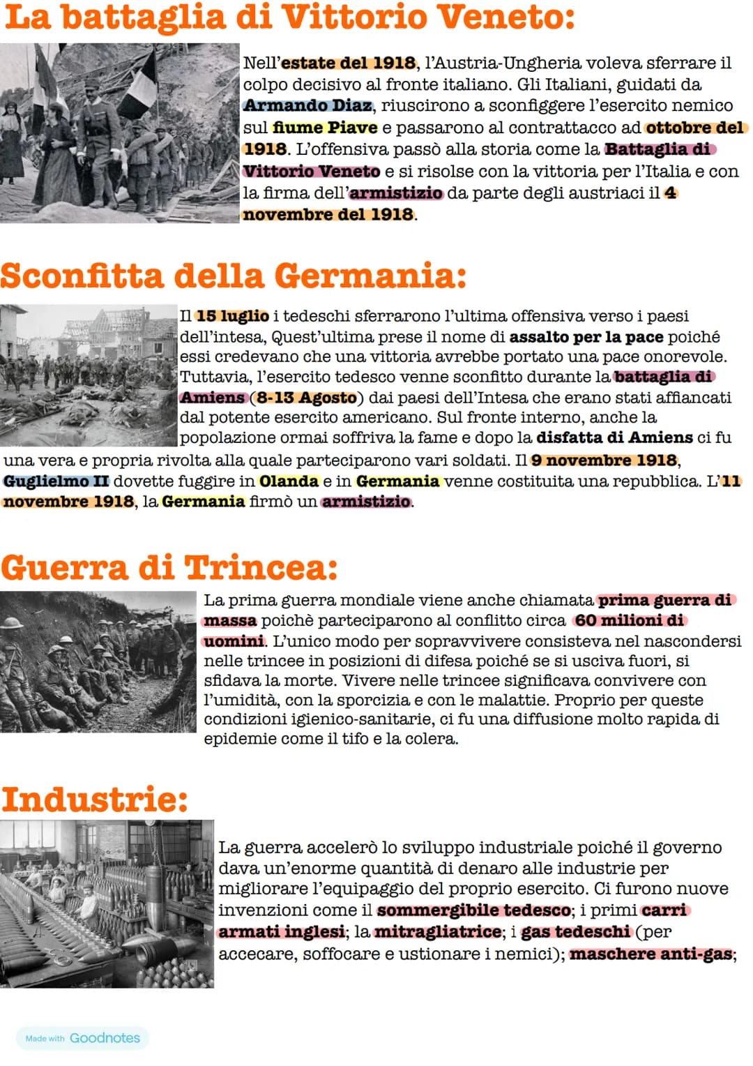 # Prima Guerra Mondiale
Cause:
- Politiche → problemi dati dal potere sulle terre
- Militari → si era affermata una politica militarista e