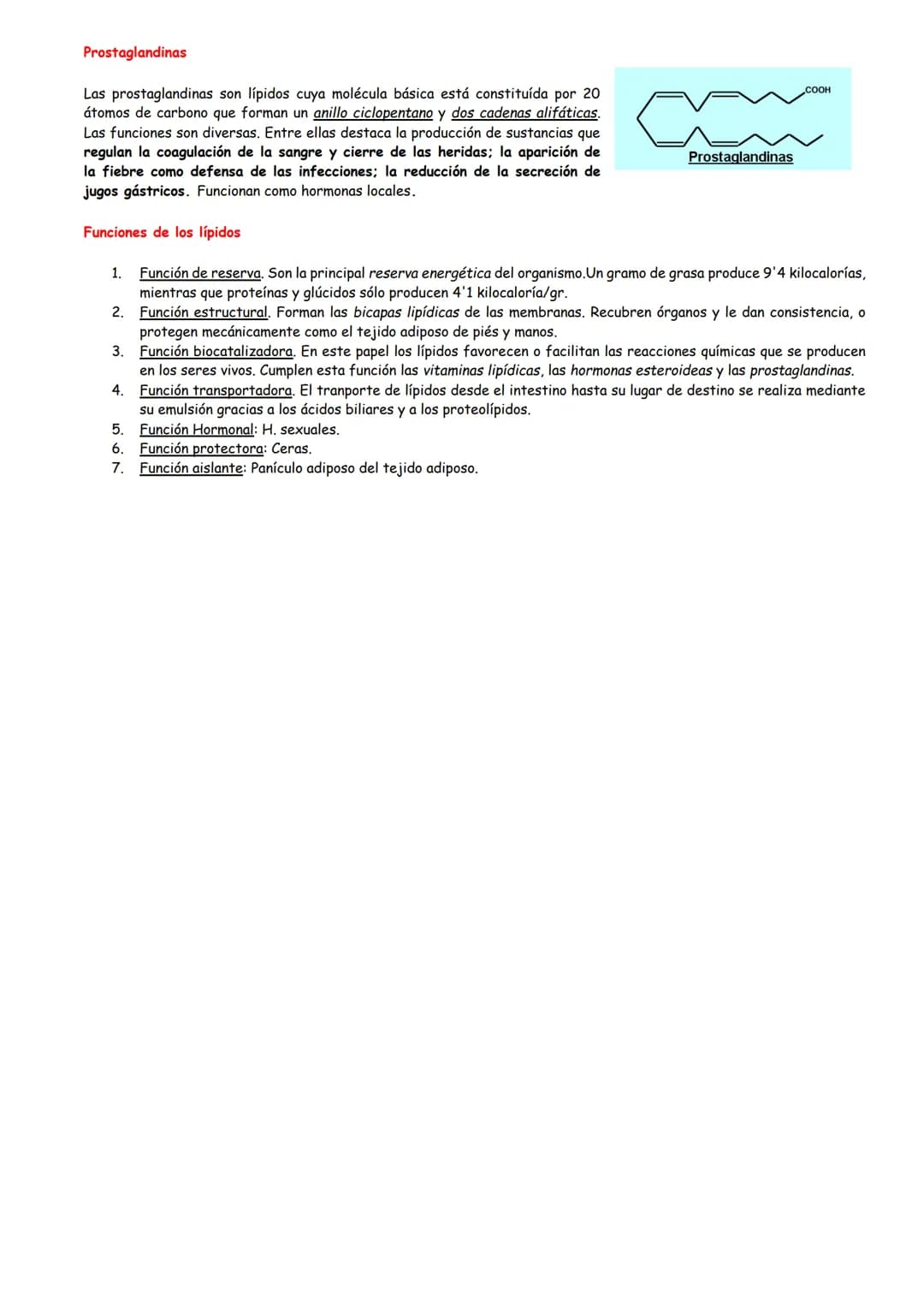 # Lípidos
Concepto de lípido
Clasificación de los lípidos
Los ácidos grasos
- Características
- Clasificación
- Propiedades
Lípidos SAPON